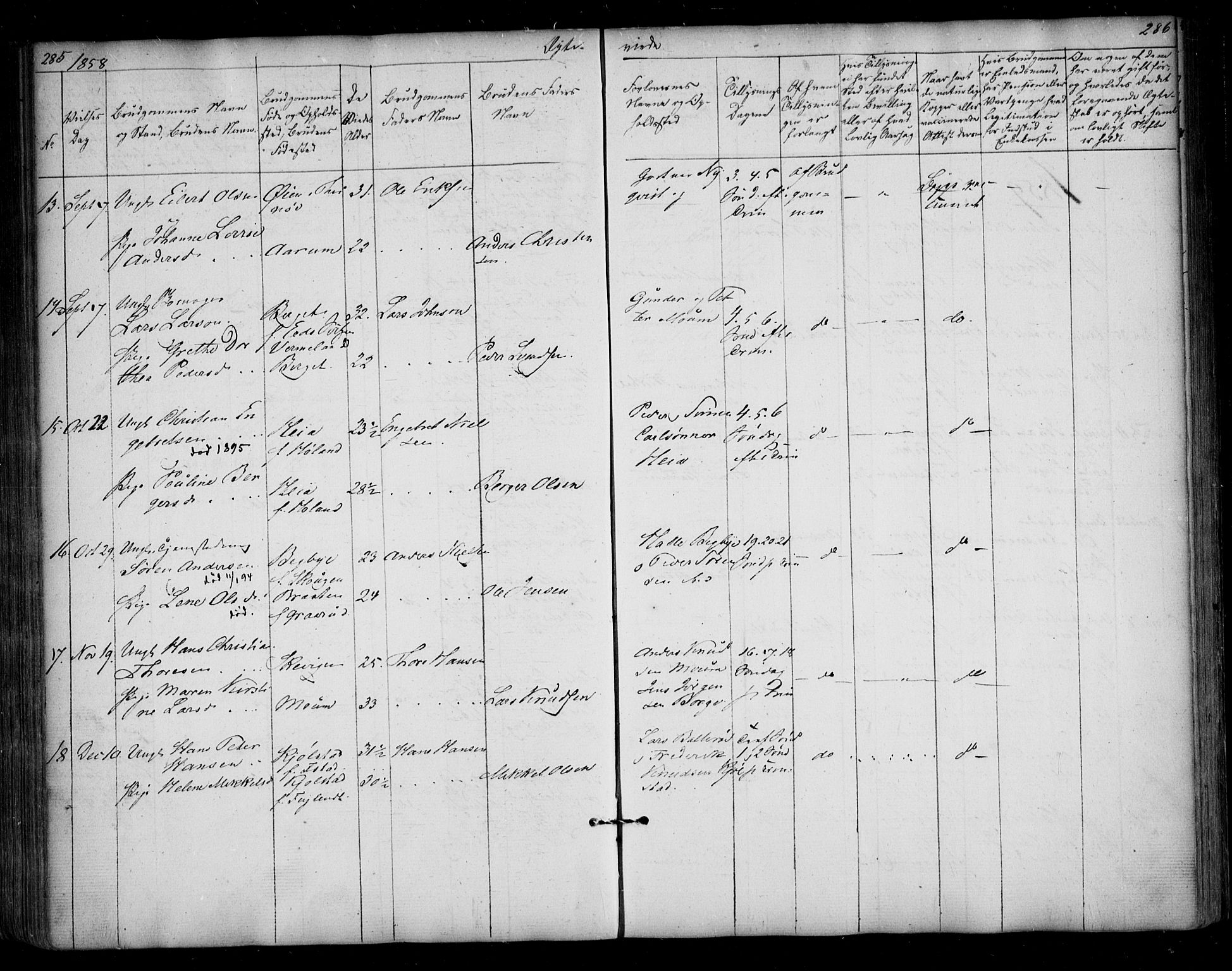 Borge prestekontor Kirkebøker, AV/SAO-A-10903/F/Fa/L0005: Parish register (official) no. I 5, 1848-1860, p. 285-286