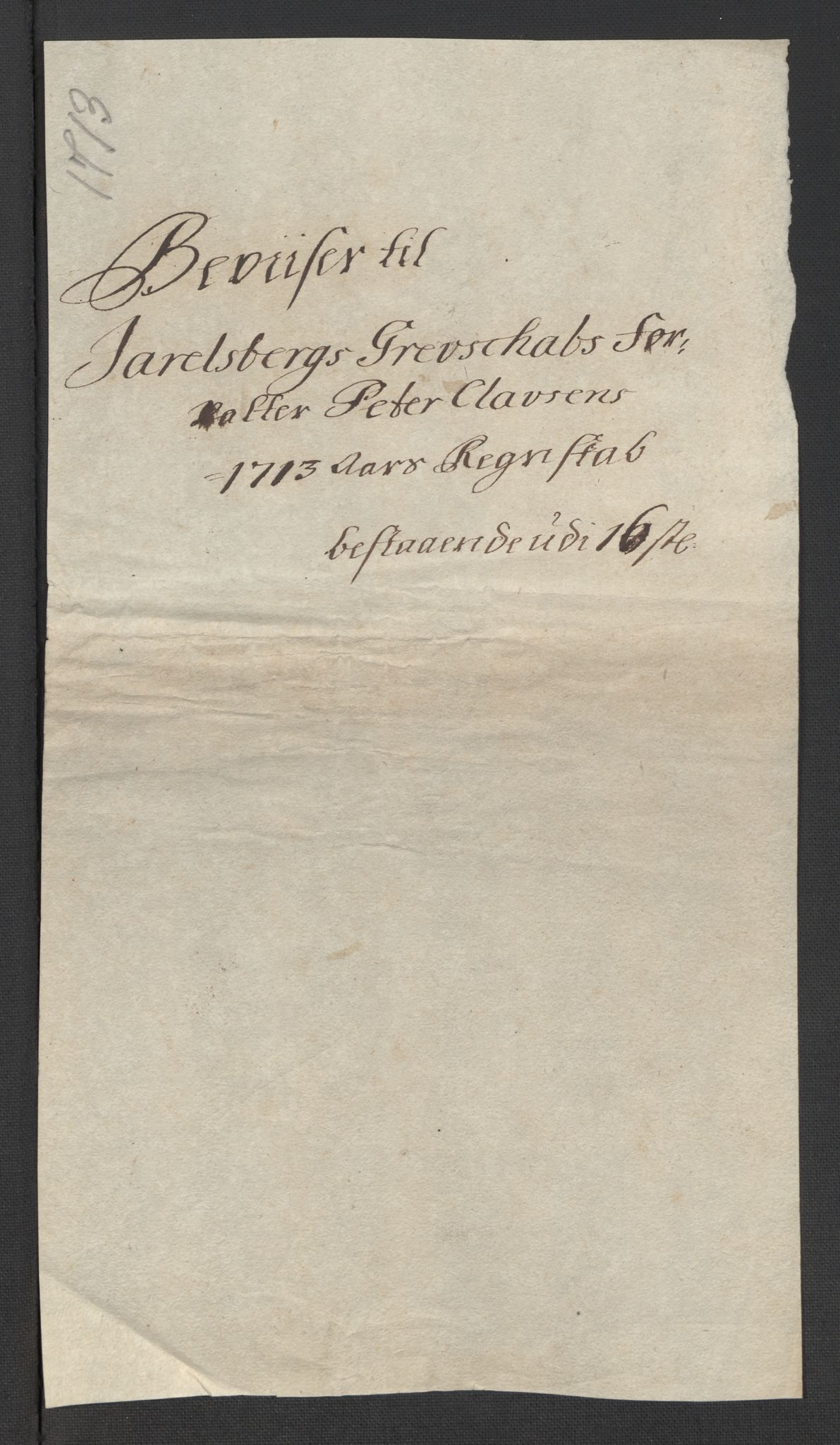 Rentekammeret inntil 1814, Reviderte regnskaper, Fogderegnskap, AV/RA-EA-4092/R32/L1878: Fogderegnskap Jarlsberg grevskap, 1713, p. 13