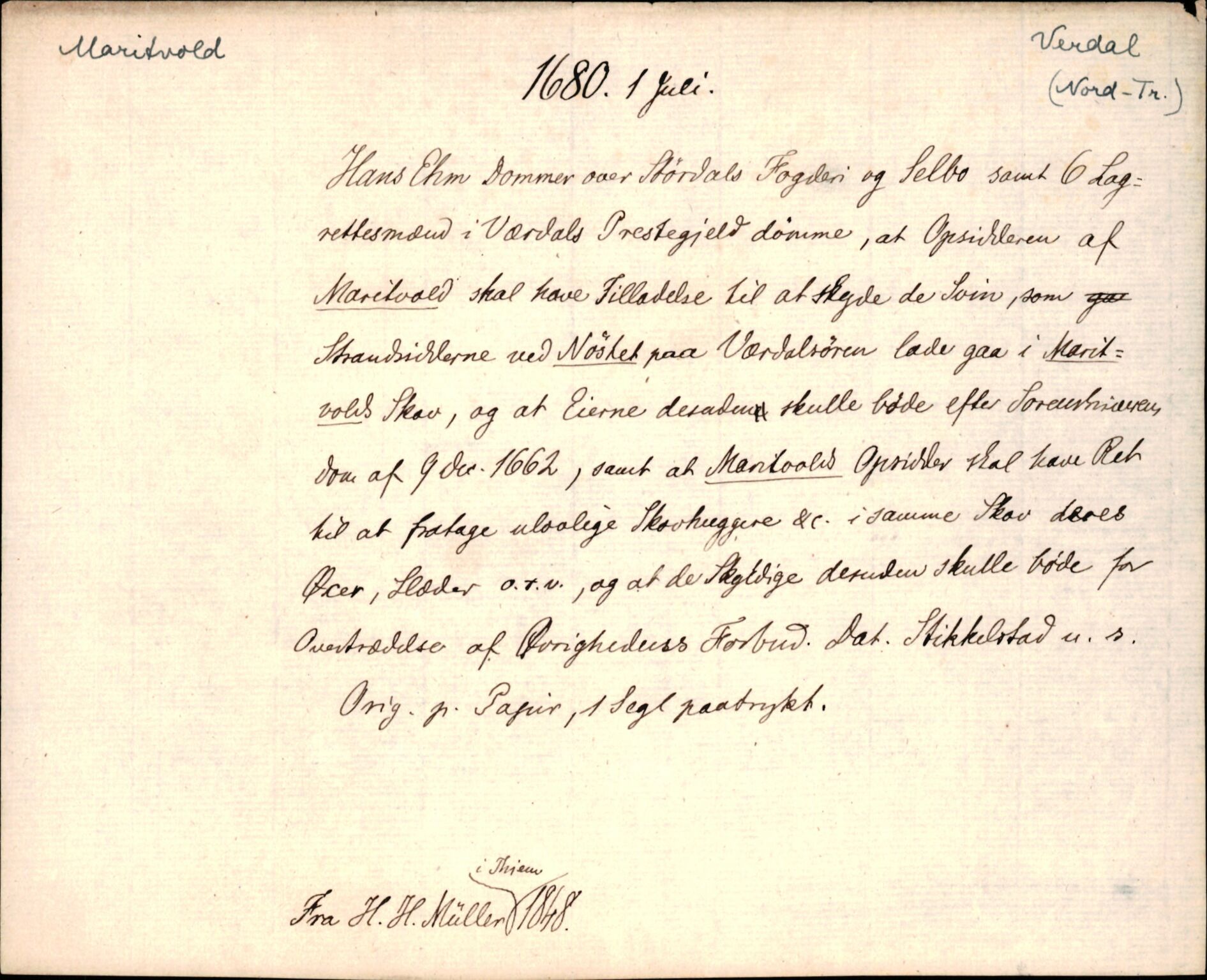 Riksarkivets diplomsamling, AV/RA-EA-5965/F35/F35m/L0004: Localia: Hordaland, Sogn og Fjordane, Møre og Romsdal, Trøndelag og Nord-Norge, p. 499