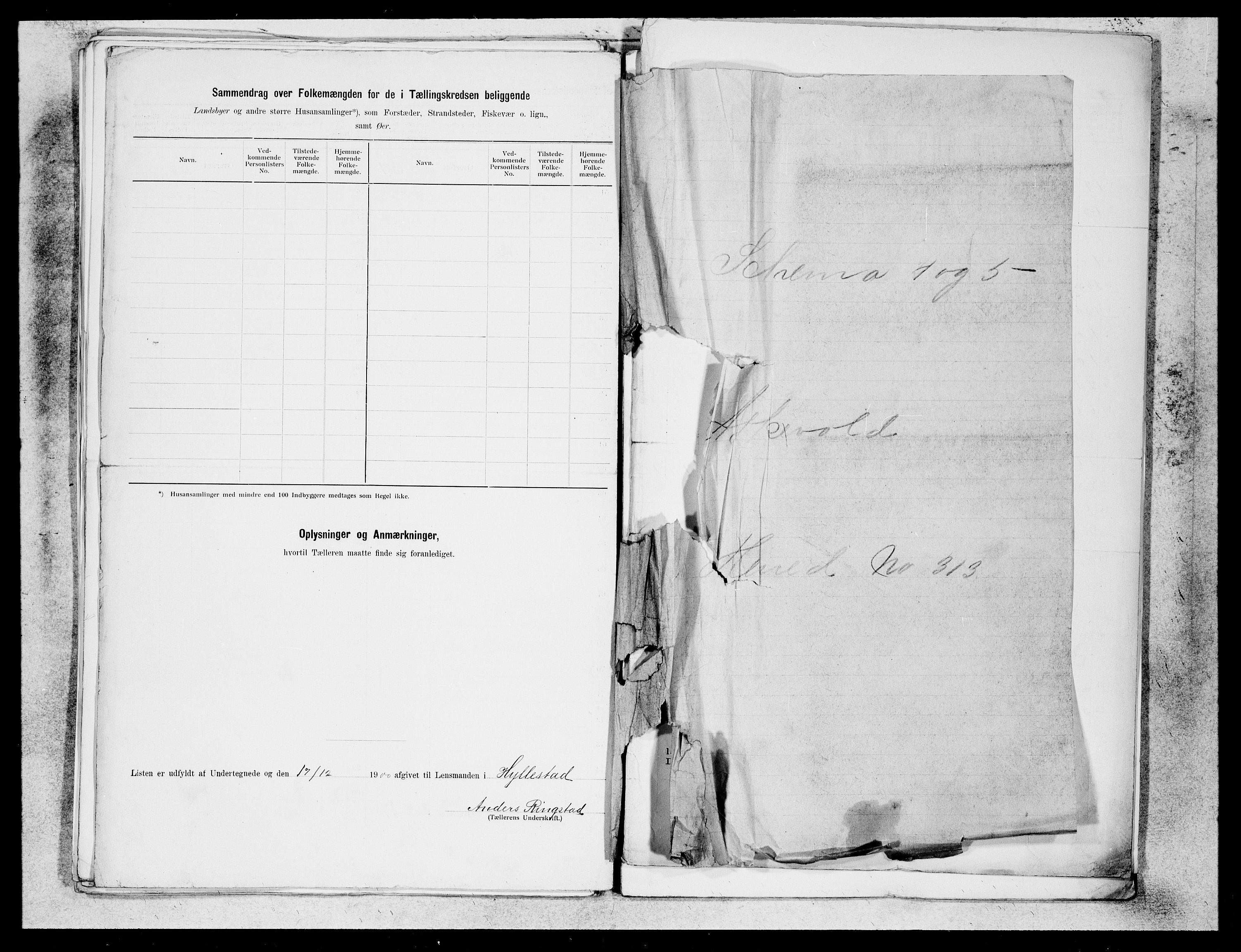 SAB, 1900 census for Hyllestad, 1900, p. 30