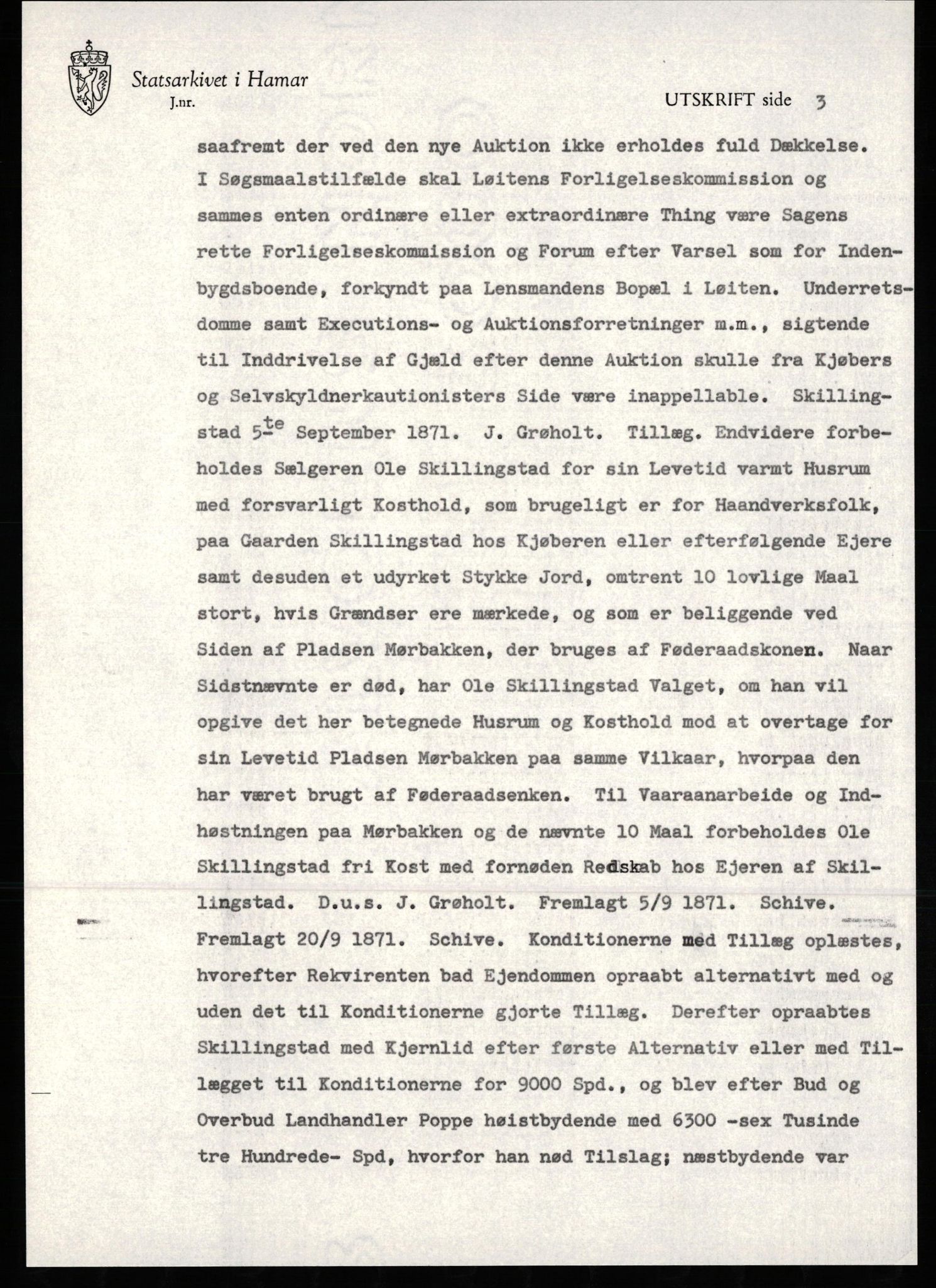 Avskriftssamlingen ved Statsarkivet i Hamar, AV/SAH-AVSKRIFT-001/H/Hl/Hla/Hlaa/L0011: Pantebok for Sør-Hedmark, 1877-1882