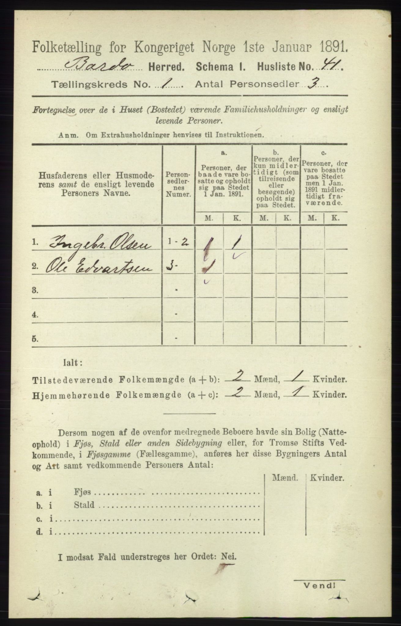 RA, 1891 census for 1922 Bardu, 1891, p. 49