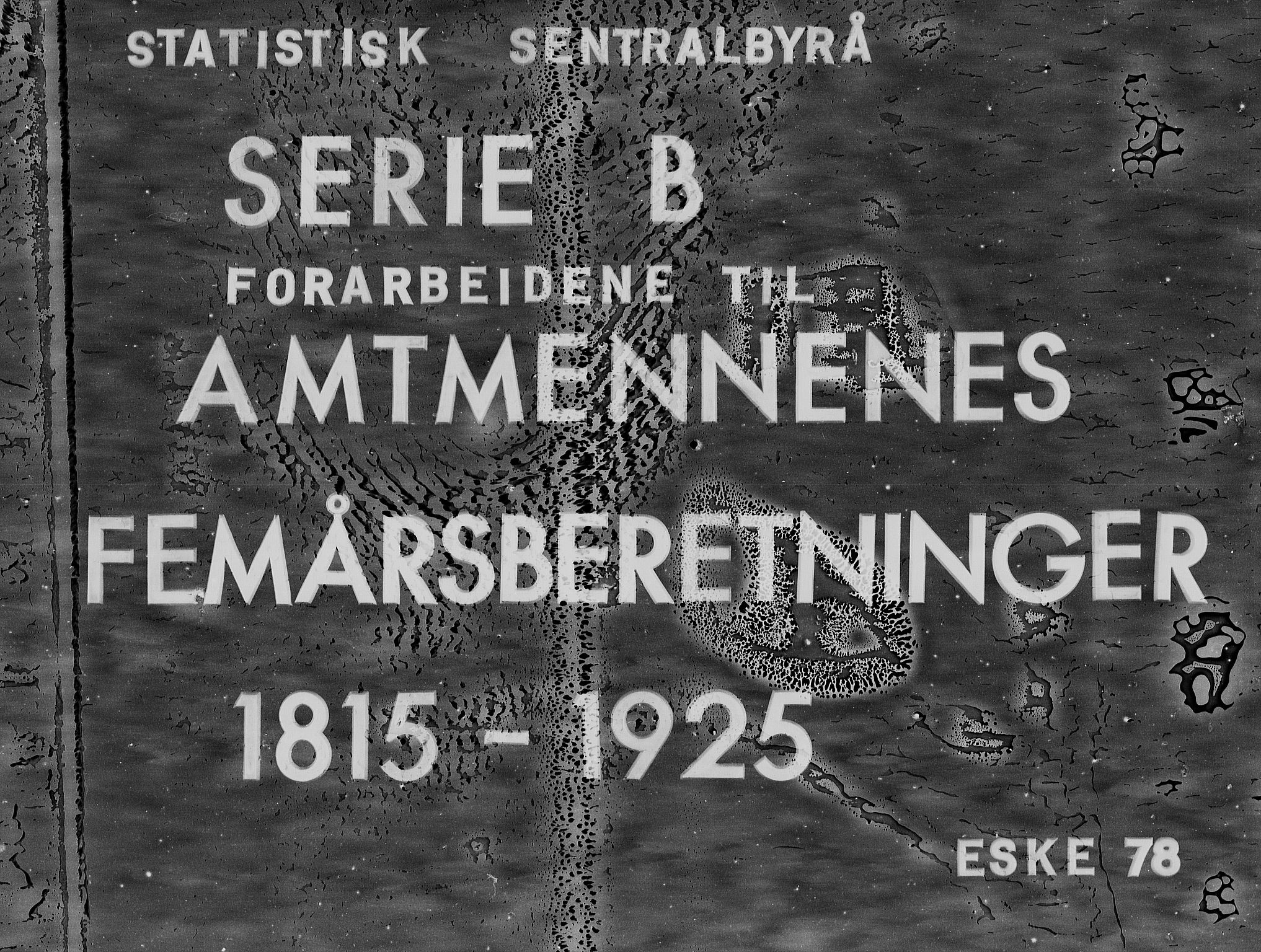 Statistisk sentralbyrå, Næringsøkonomiske emner, Generelt - Amtmennenes femårsberetninger, AV/RA-S-2233/F/Fa/L0078: --, 1886-1890, p. 1