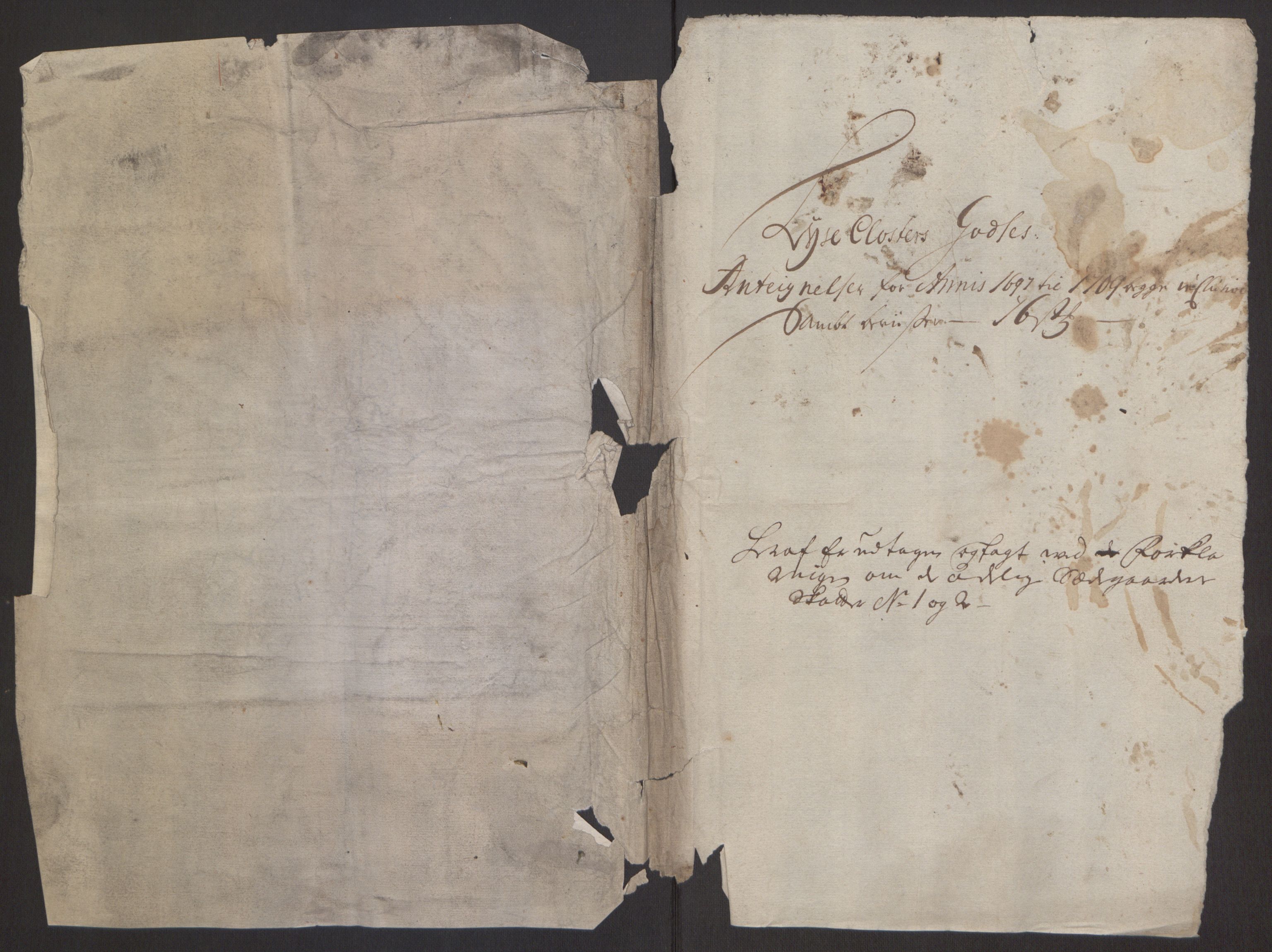 Rentekammeret inntil 1814, Reviderte regnskaper, Fogderegnskap, AV/RA-EA-4092/R50/L3159: Fogderegnskap Lyse kloster, 1691-1709, p. 317