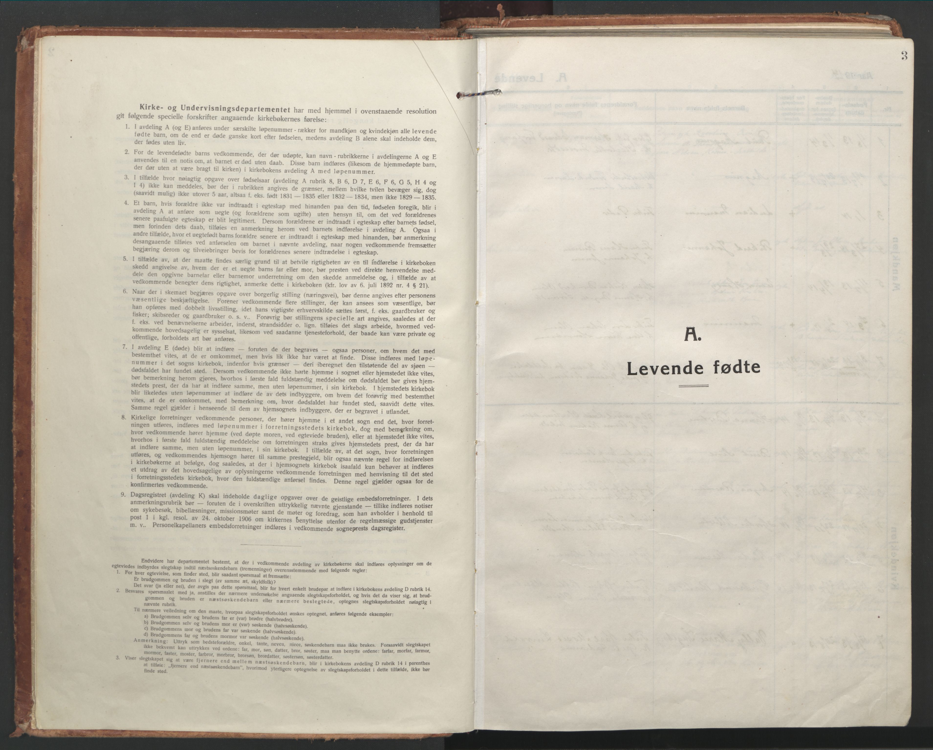 Lyngen sokneprestembete, SATØ/S-1289/H/He/Hea/L0012kirke: Parish register (official) no. 12, 1914-1923, p. 3