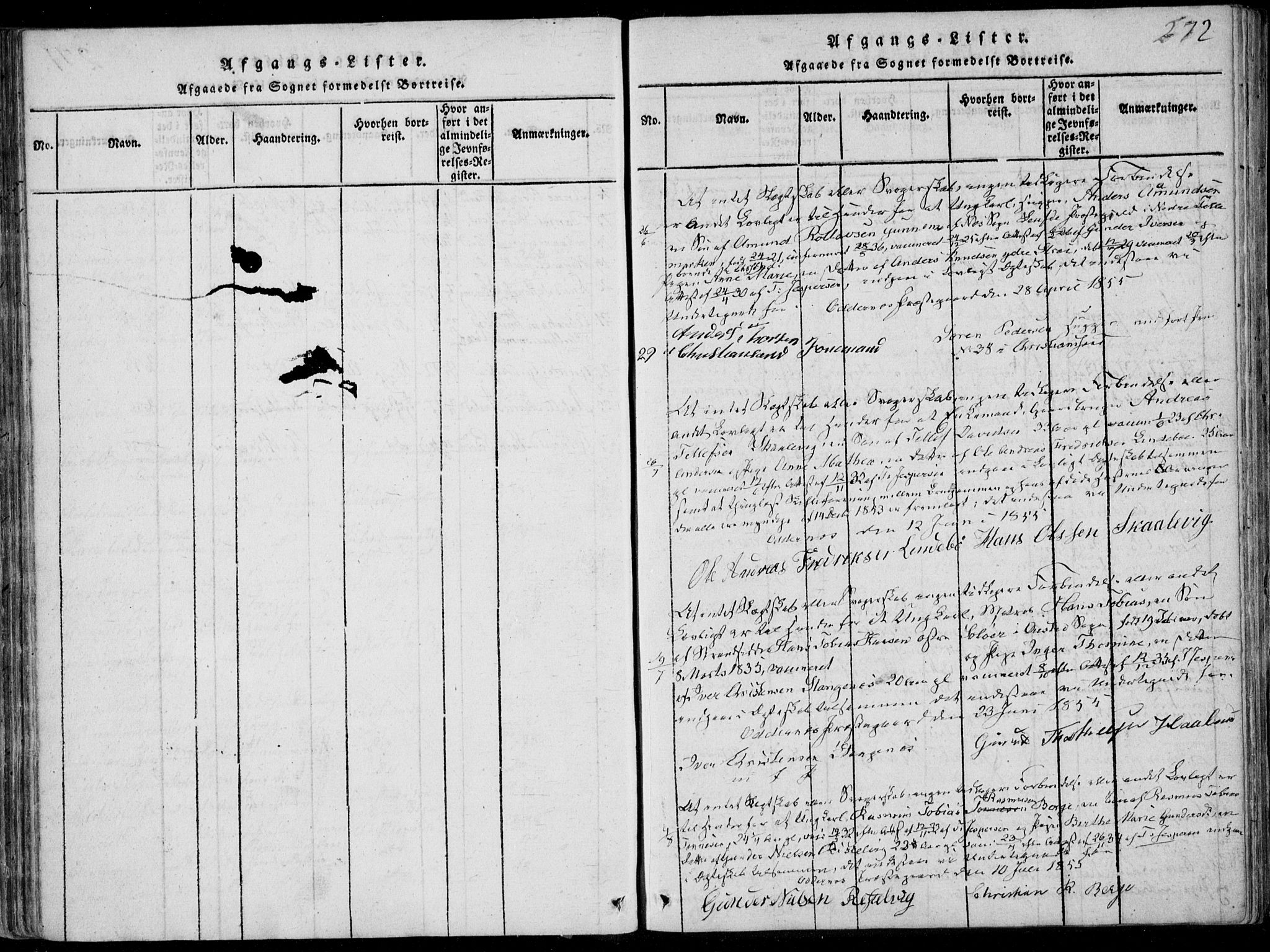 Oddernes sokneprestkontor, AV/SAK-1111-0033/F/Fa/Faa/L0005: Parish register (official) no. A 5, 1820-1838, p. 272