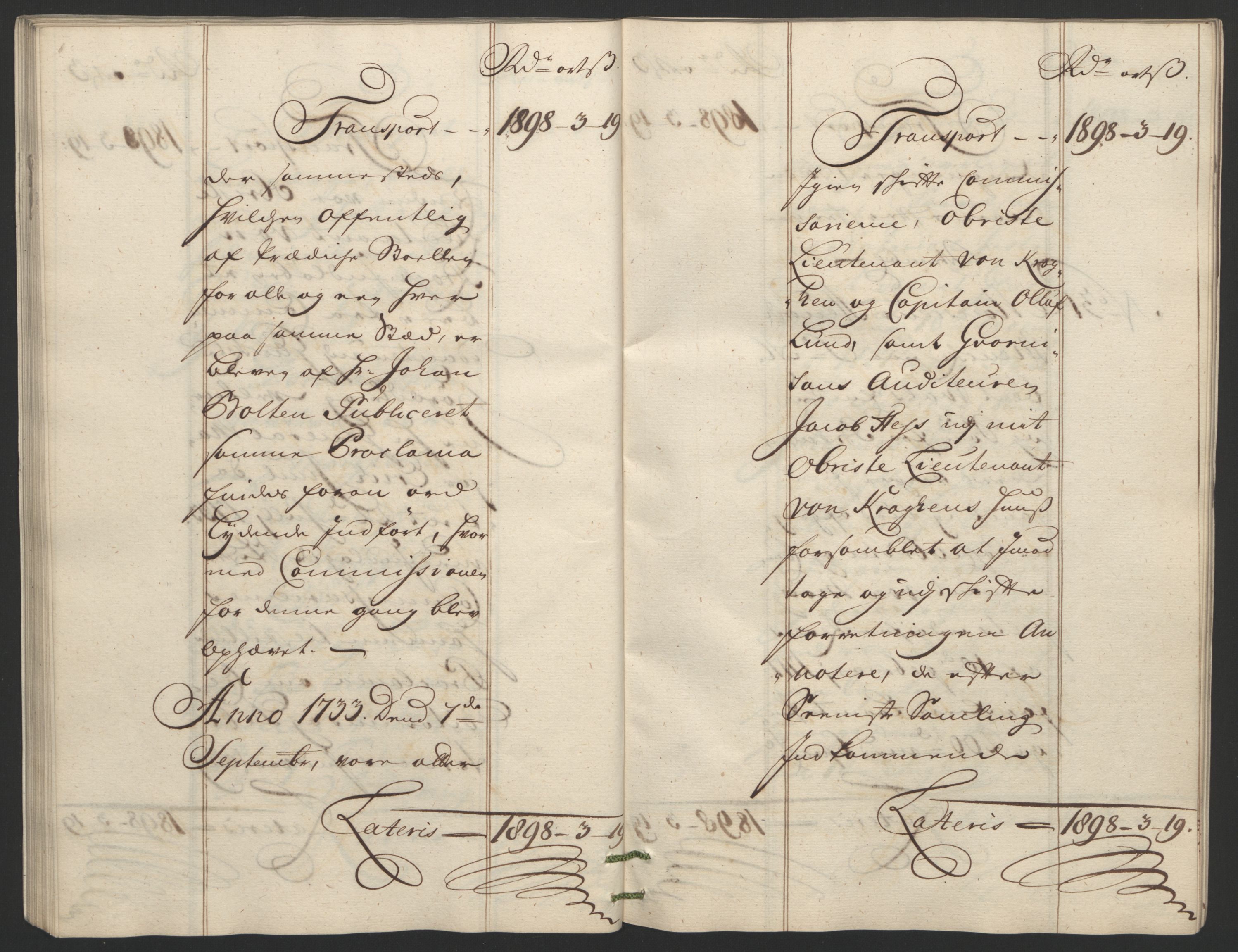 Forsvaret, Generalauditøren, AV/RA-RAFA-1772/F/Fj/Fja/L0022: --, 1733-1821, p. 695