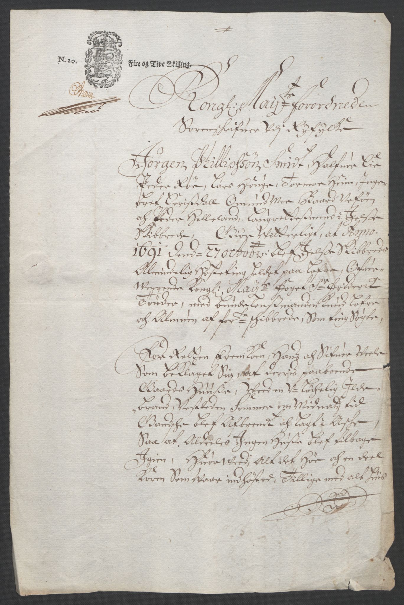 Rentekammeret inntil 1814, Reviderte regnskaper, Fogderegnskap, AV/RA-EA-4092/R47/L2856: Fogderegnskap Ryfylke, 1689-1693, p. 417