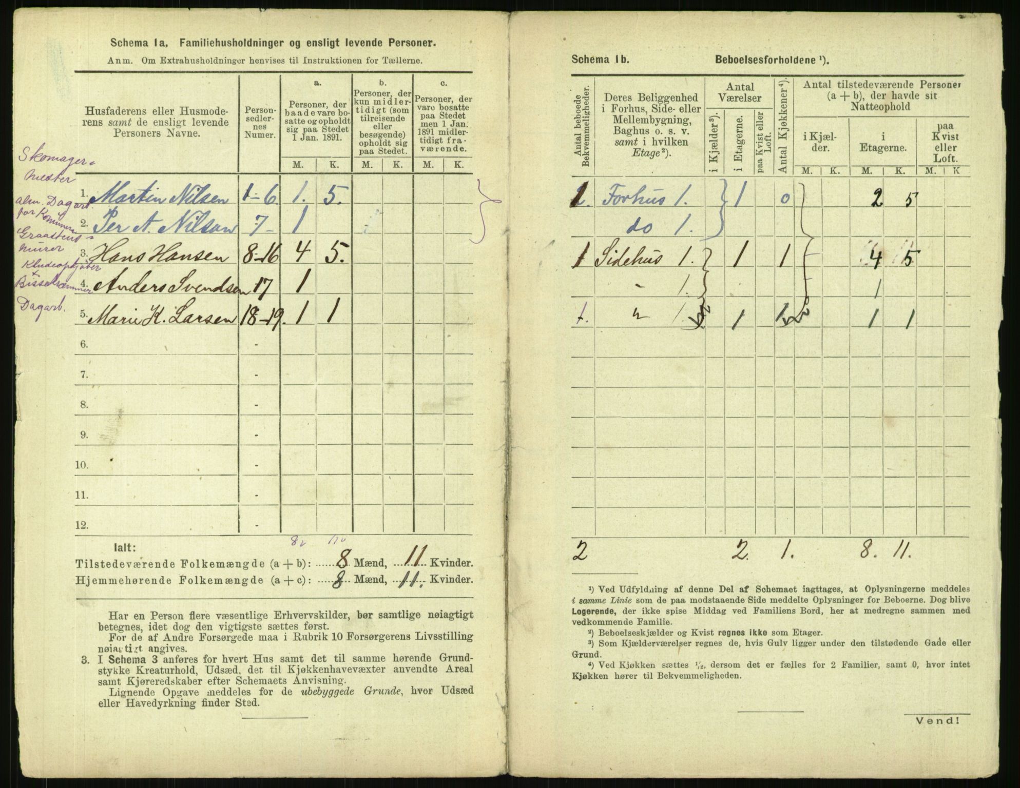 RA, 1891 census for 0301 Kristiania, 1891, p. 116825