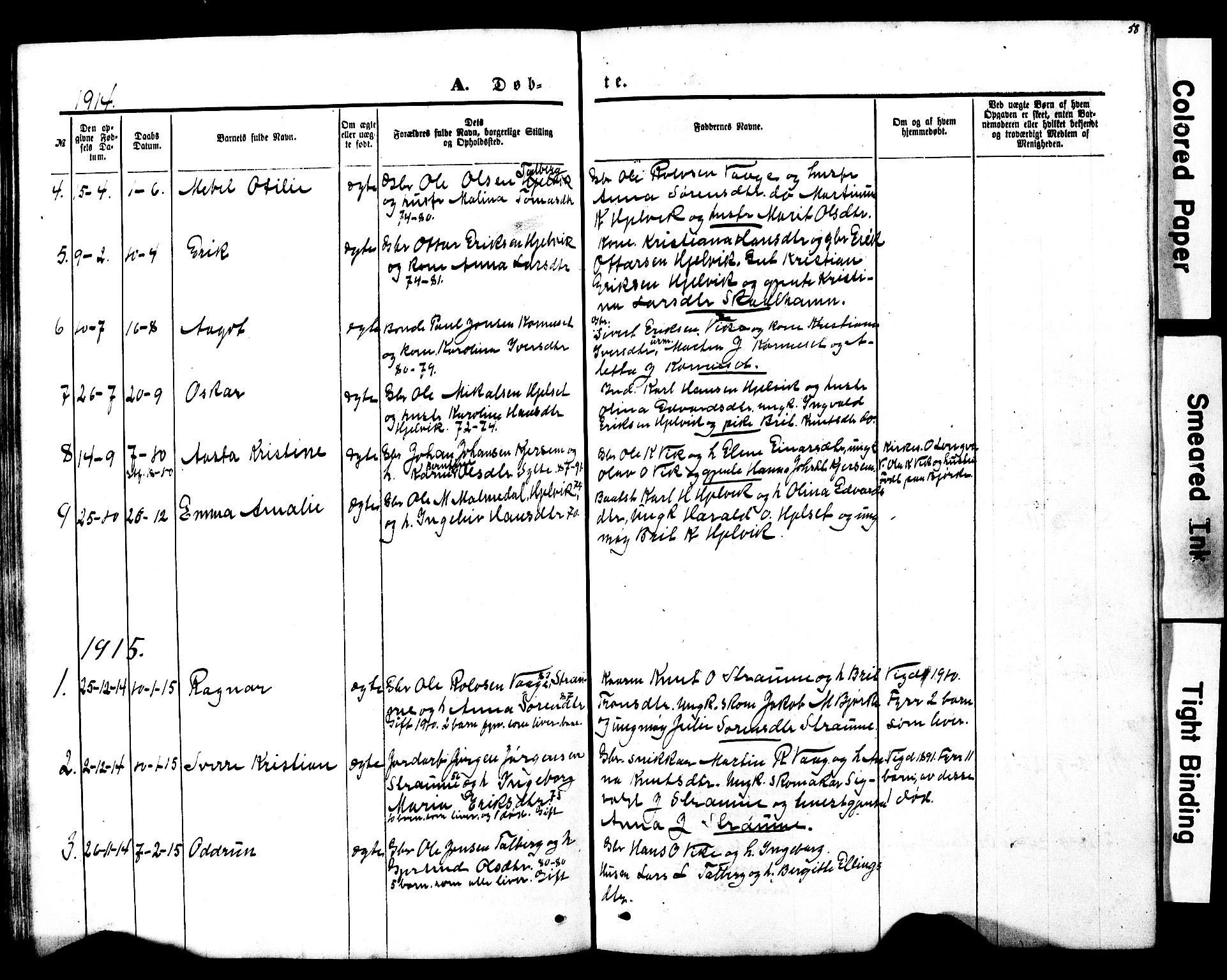 Ministerialprotokoller, klokkerbøker og fødselsregistre - Møre og Romsdal, SAT/A-1454/550/L0618: Parish register (copy) no. 550C01, 1870-1927, p. 58