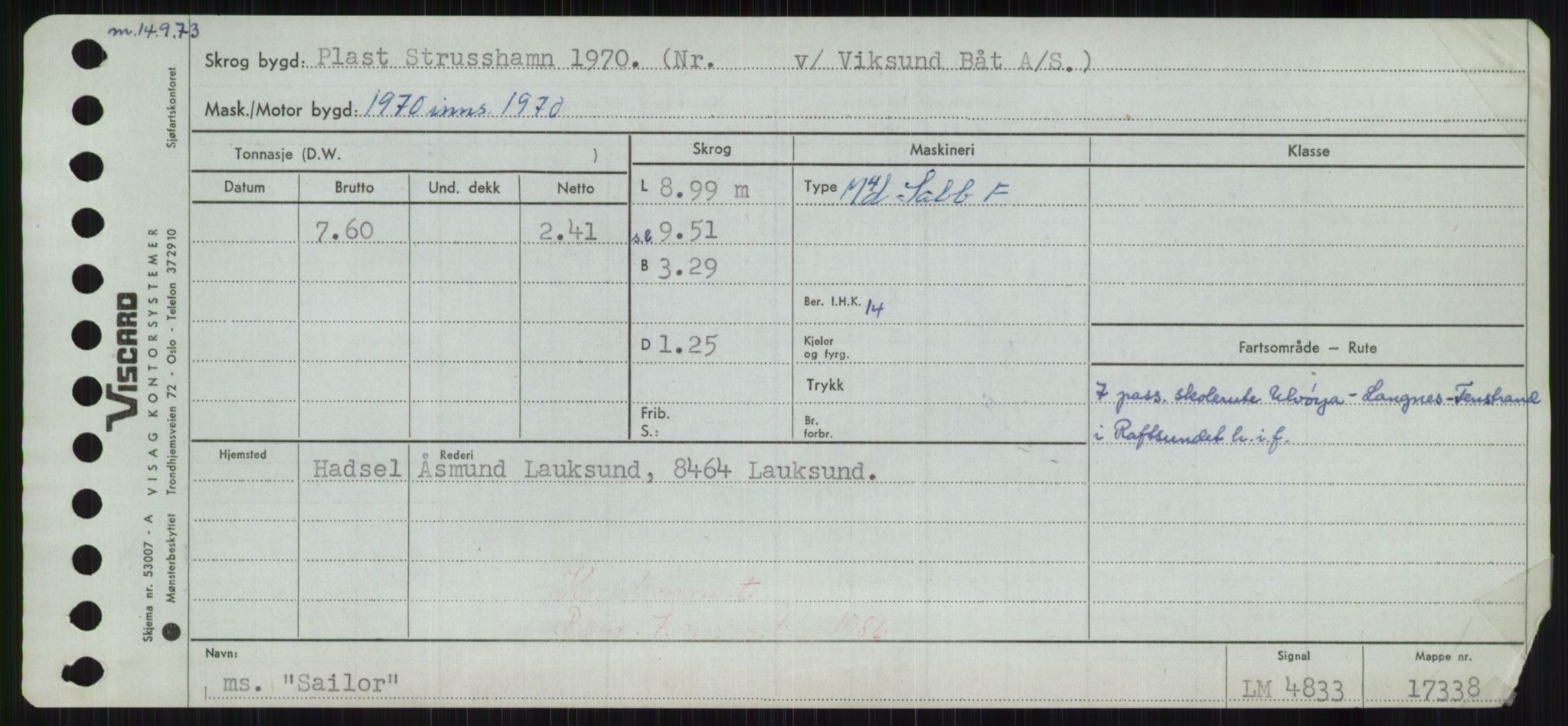 Sjøfartsdirektoratet med forløpere, Skipsmålingen, AV/RA-S-1627/H/Ha/L0005/0001: Fartøy, S-Sven / Fartøy, S-Skji, p. 43