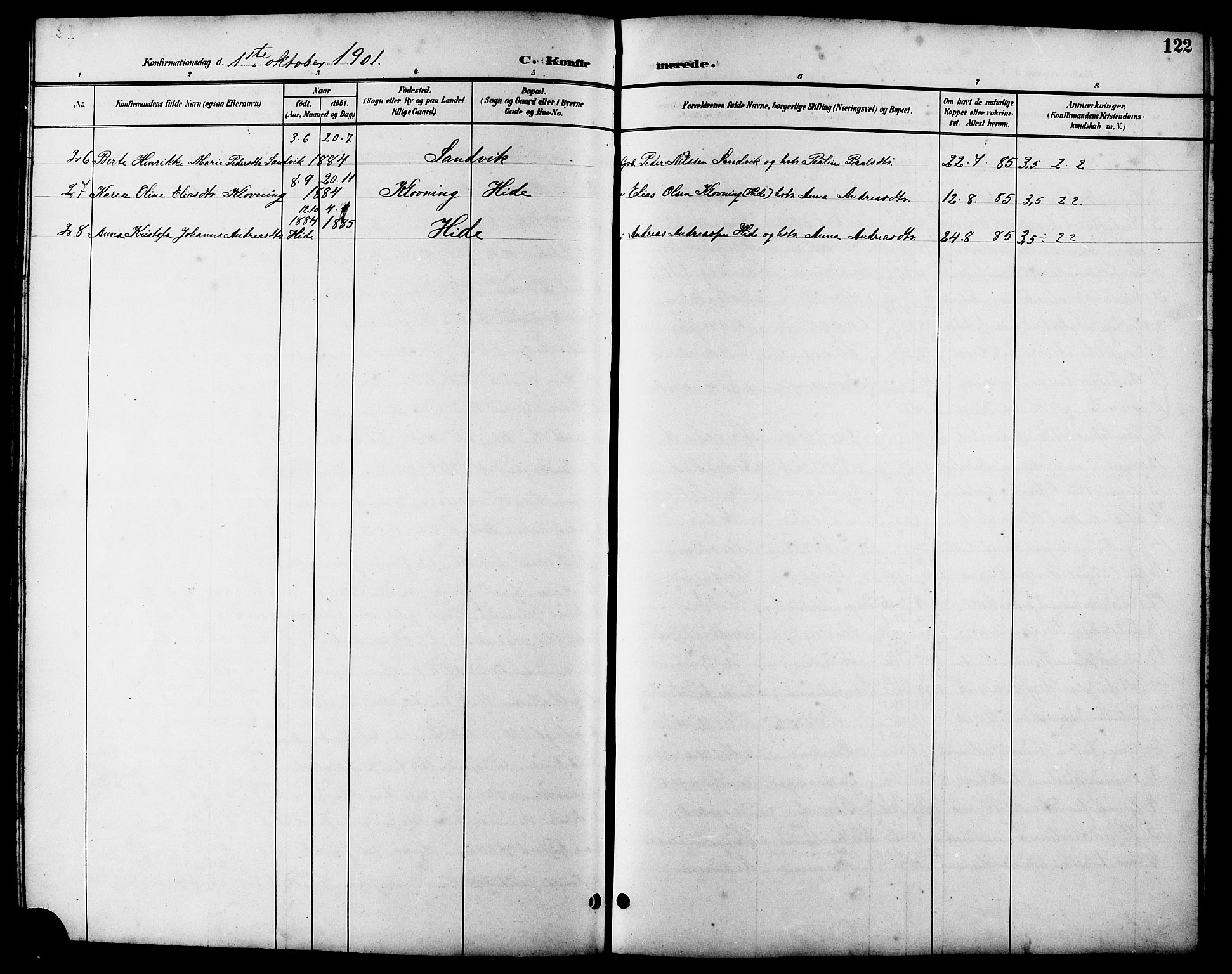 Ministerialprotokoller, klokkerbøker og fødselsregistre - Møre og Romsdal, AV/SAT-A-1454/503/L0049: Parish register (copy) no. 503C04, 1894-1915, p. 122