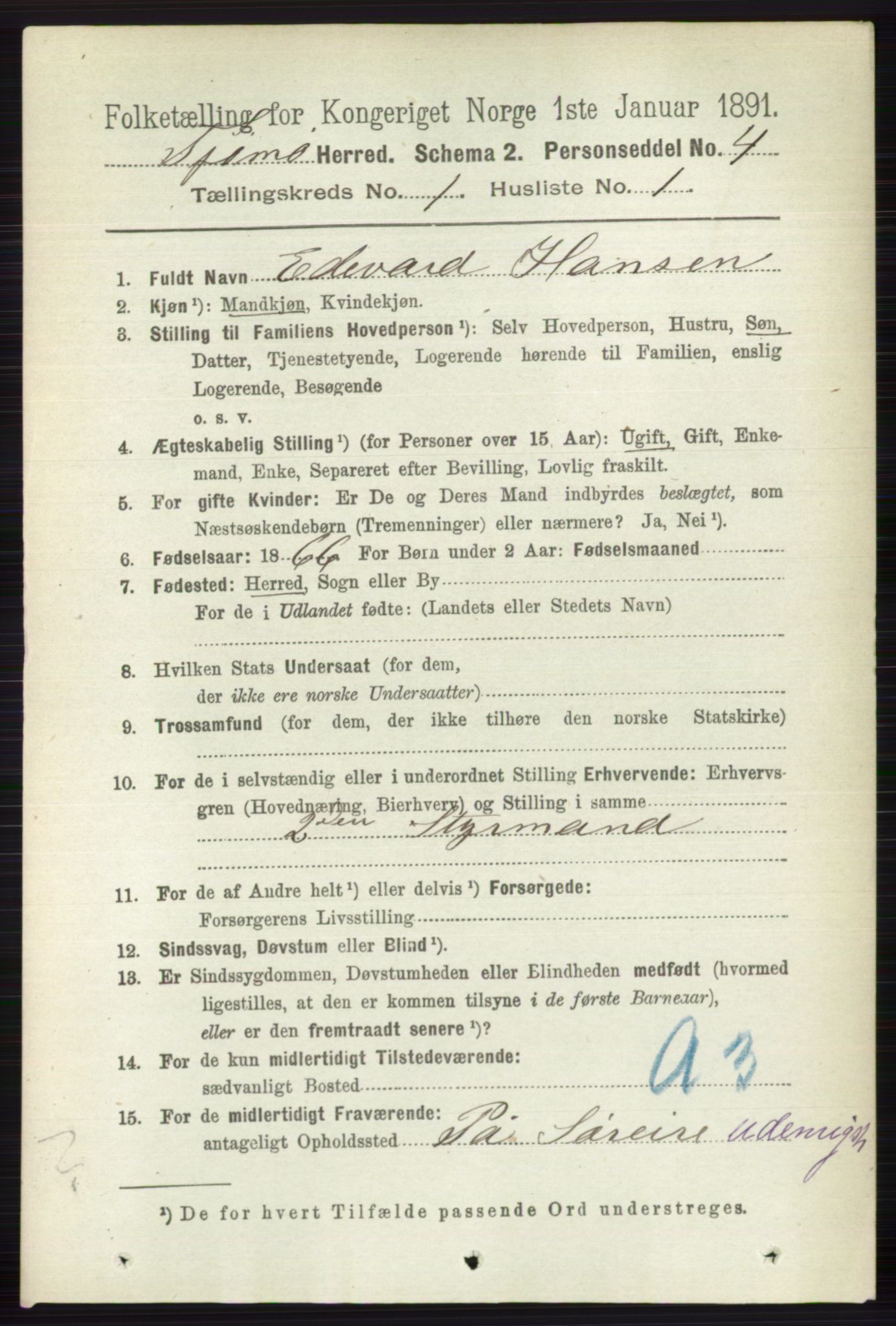 RA, 1891 census for 0723 Tjøme, 1891, p. 78