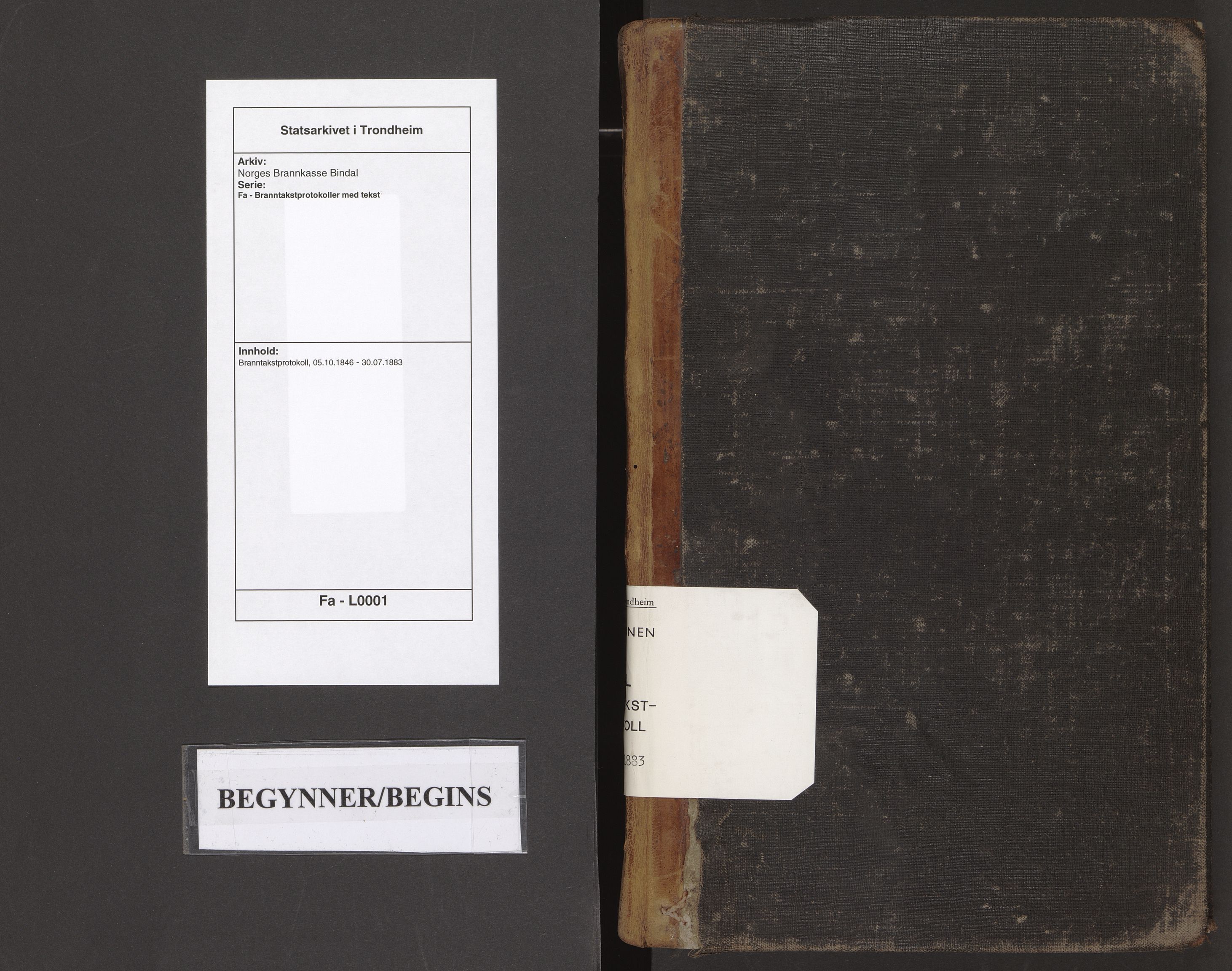 Norges Brannkasse Bindal, AV/SAT-A-5559/Fa/L0001: Branntakstprotokoll, 1846-1883