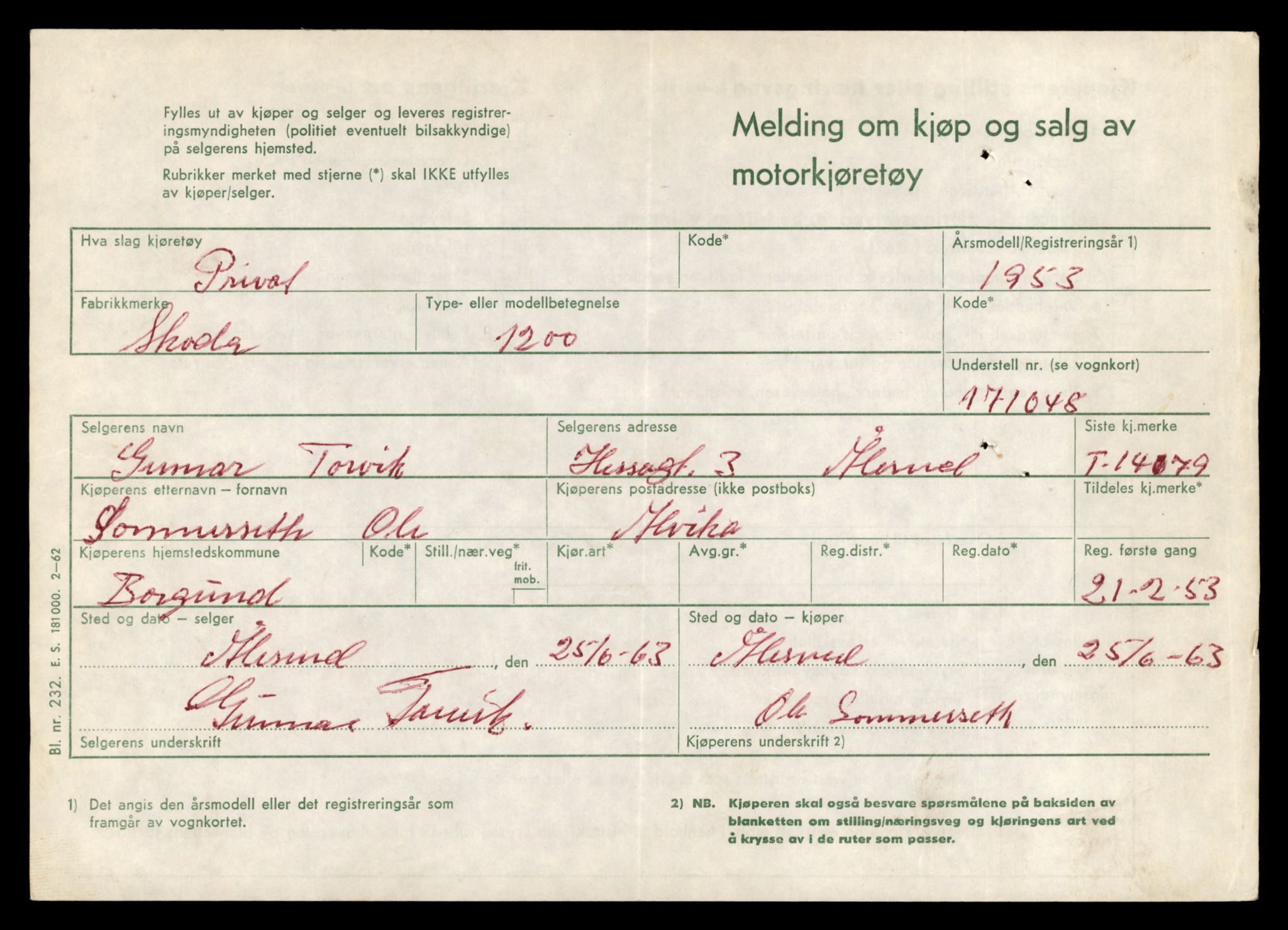 Møre og Romsdal vegkontor - Ålesund trafikkstasjon, AV/SAT-A-4099/F/Fe/L0042: Registreringskort for kjøretøy T 13906 - T 14079, 1927-1998, p. 3231