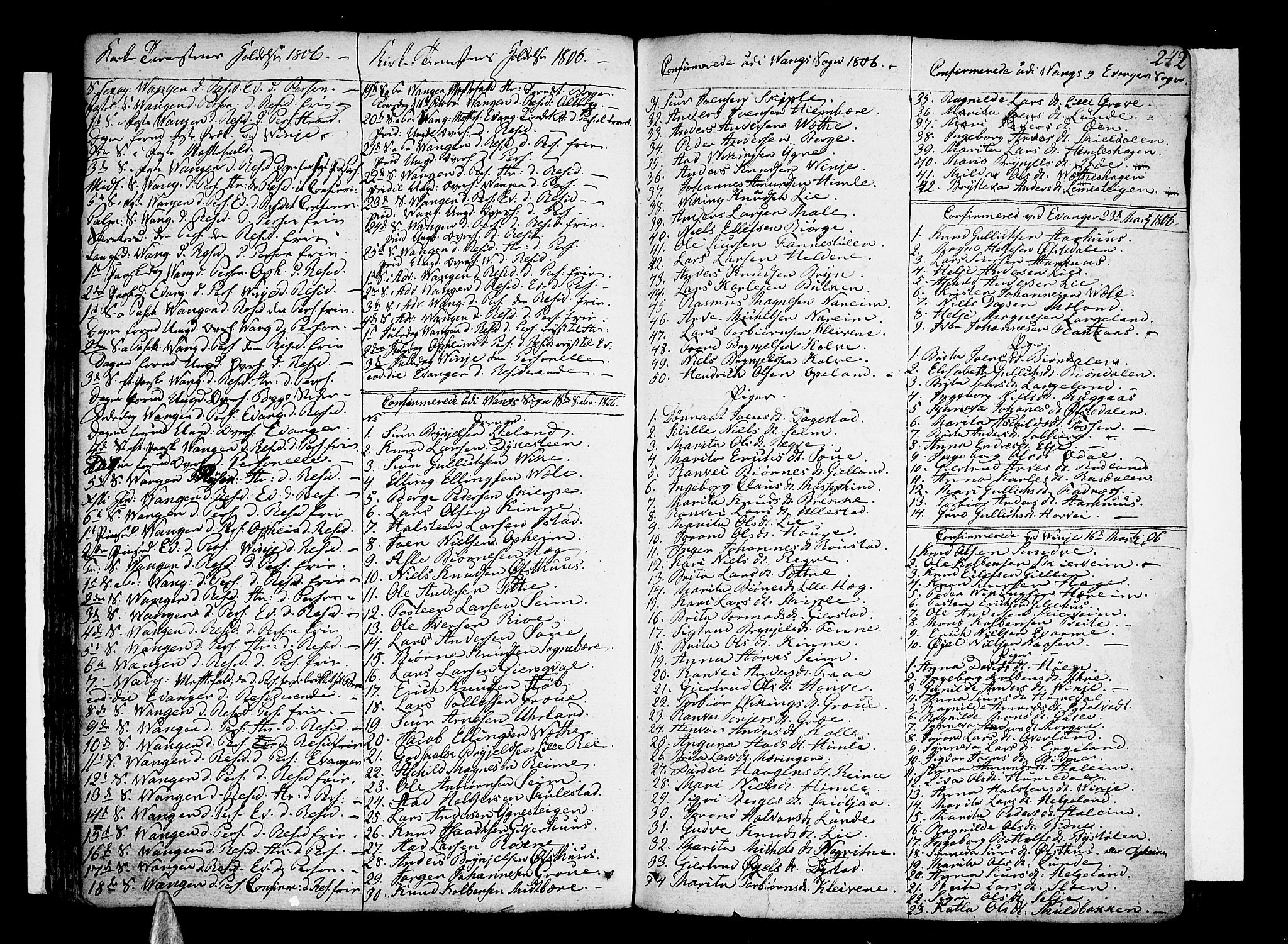Voss sokneprestembete, SAB/A-79001/H/Haa: Parish register (official) no. A 9, 1780-1810, p. 242