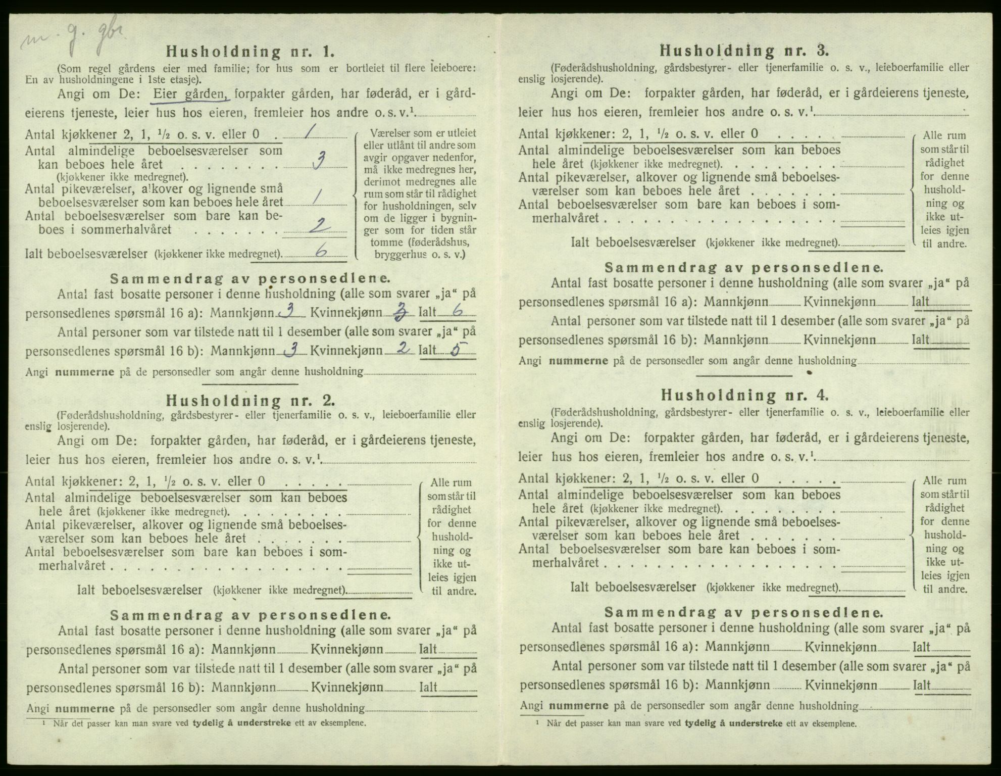 SAB, 1920 census for Stord, 1920, p. 186