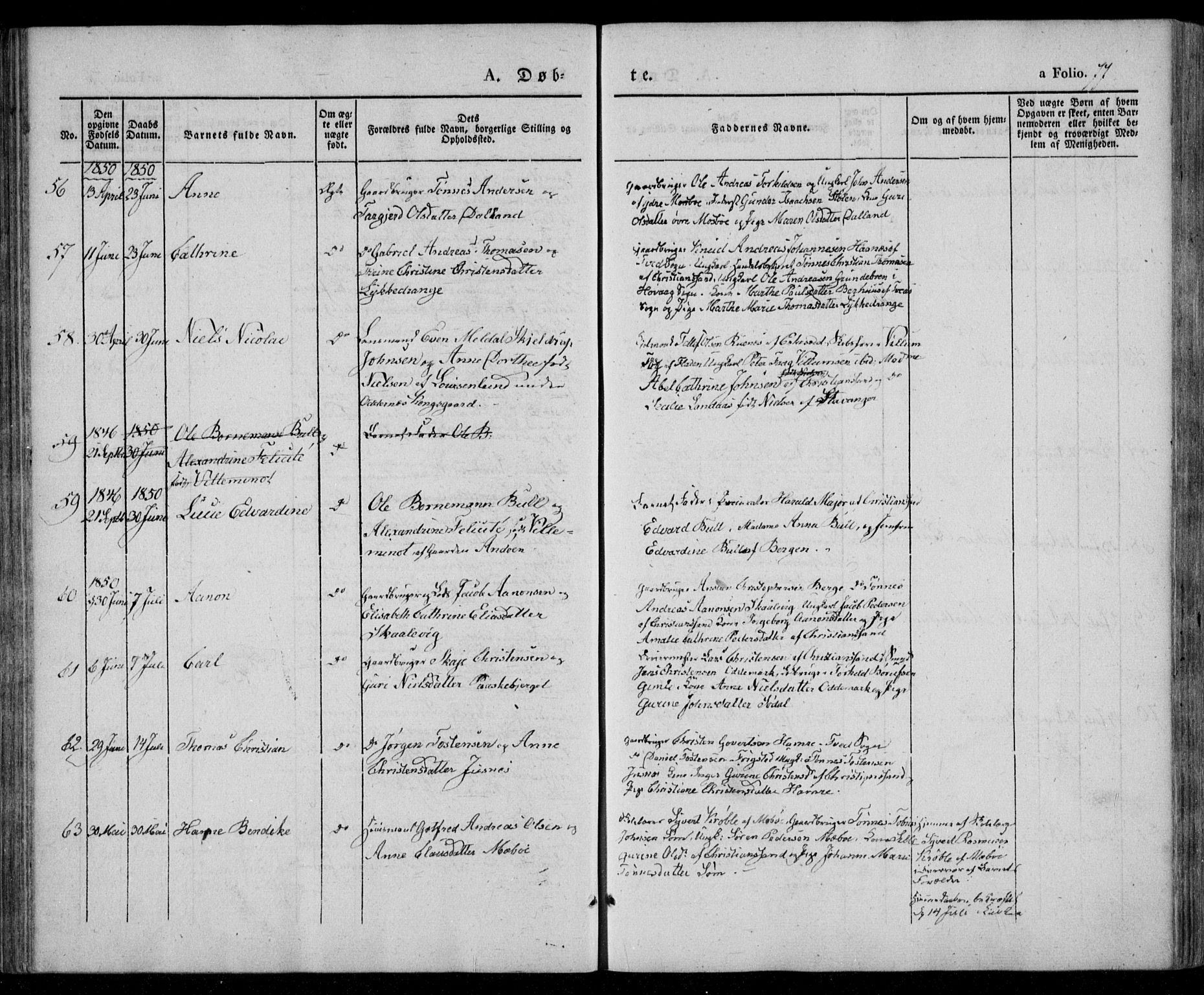 Oddernes sokneprestkontor, SAK/1111-0033/F/Fa/Faa/L0006: Parish register (official) no. A 6, 1838-1851, p. 77
