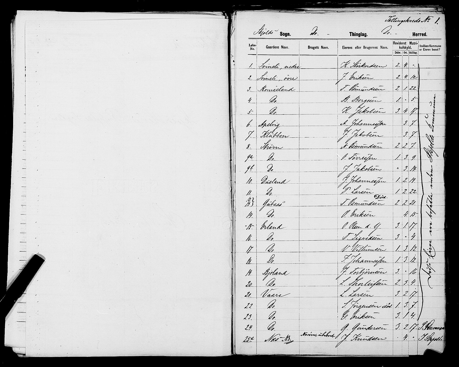 SAST, 1875 census for 1154P Skjold, 1875, p. 36