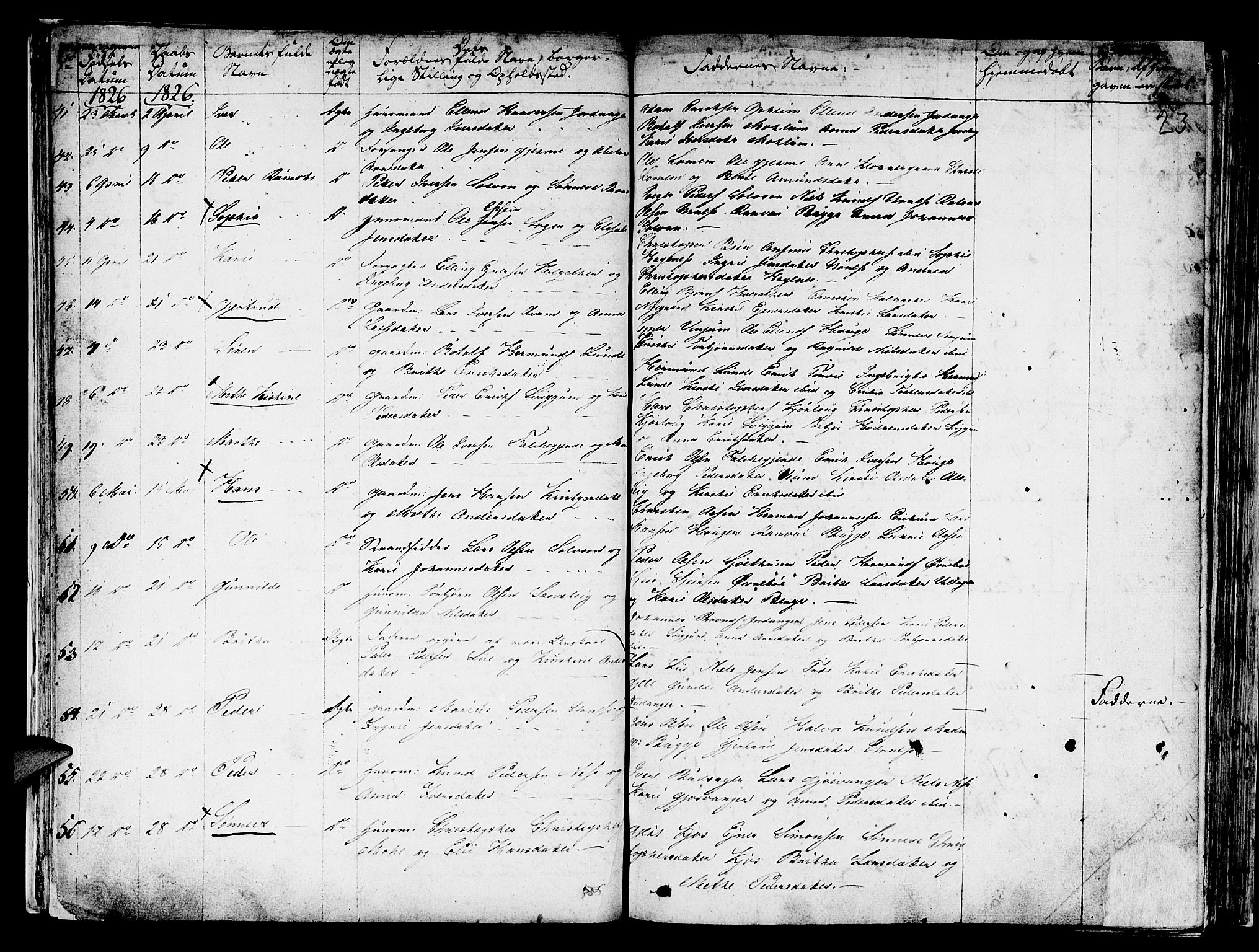 Hafslo sokneprestembete, AV/SAB-A-80301/H/Haa/Haaa/L0004: Parish register (official) no. A 4, 1821-1834, p. 23