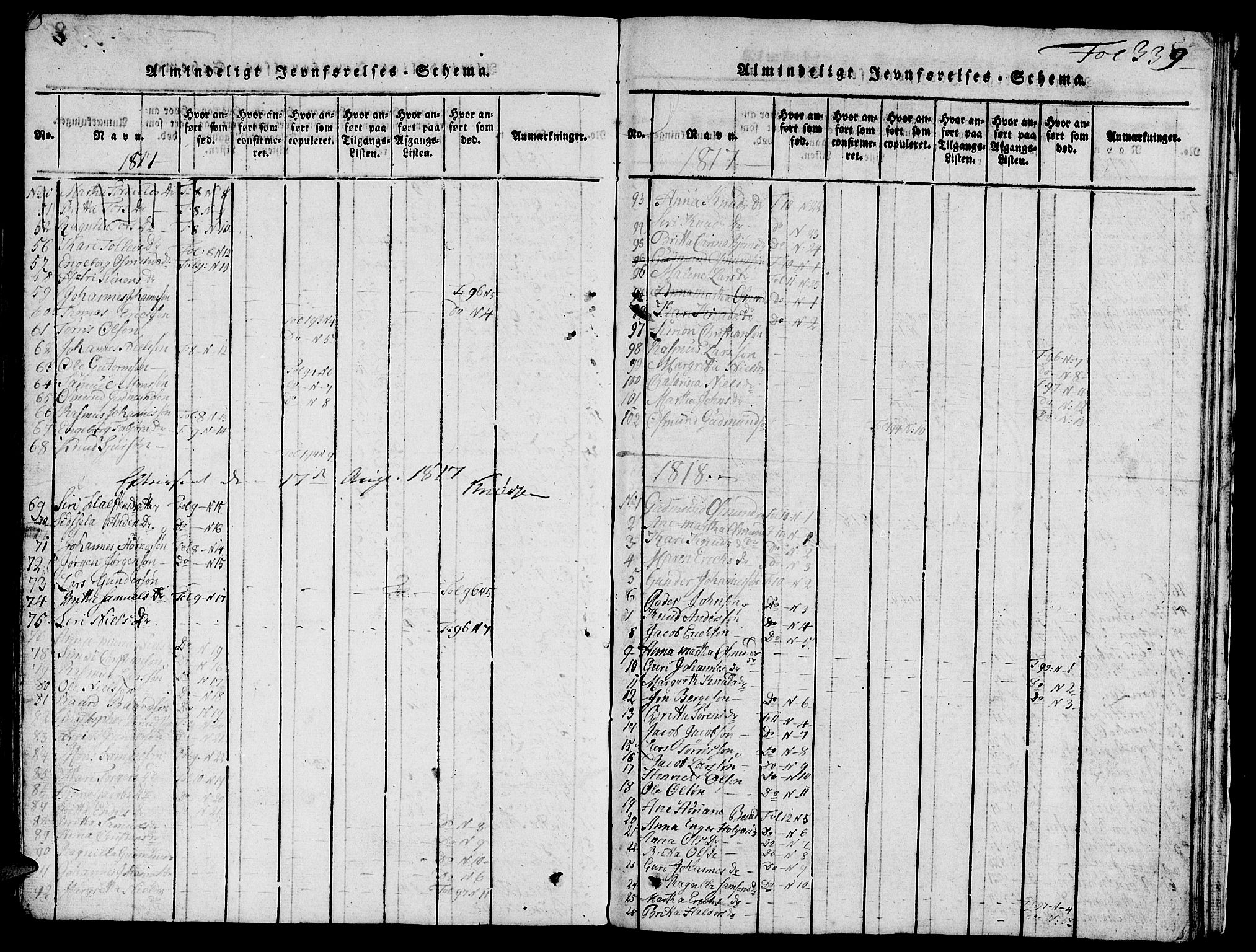 Skjold sokneprestkontor, AV/SAST-A-101847/H/Ha/Hab/L0001: Parish register (copy) no. B 1, 1815-1835, p. 339