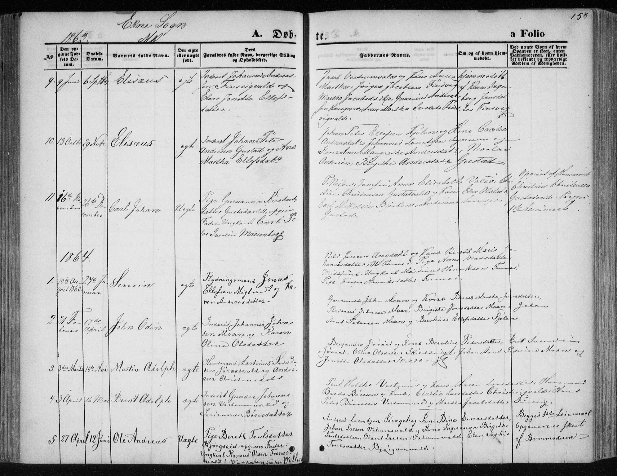 Ministerialprotokoller, klokkerbøker og fødselsregistre - Nord-Trøndelag, SAT/A-1458/717/L0158: Parish register (official) no. 717A08 /2, 1863-1877, p. 158