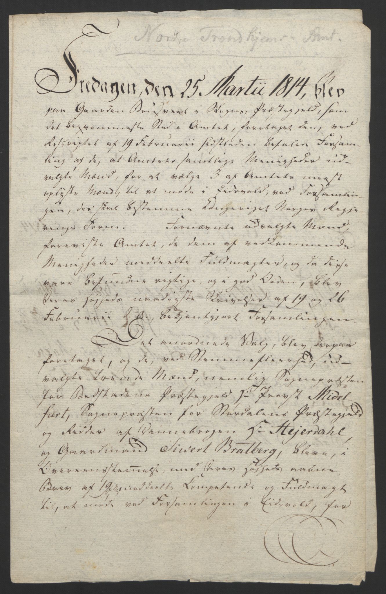 Statsrådssekretariatet, RA/S-1001/D/Db/L0008: Fullmakter for Eidsvollsrepresentantene i 1814. , 1814, p. 463