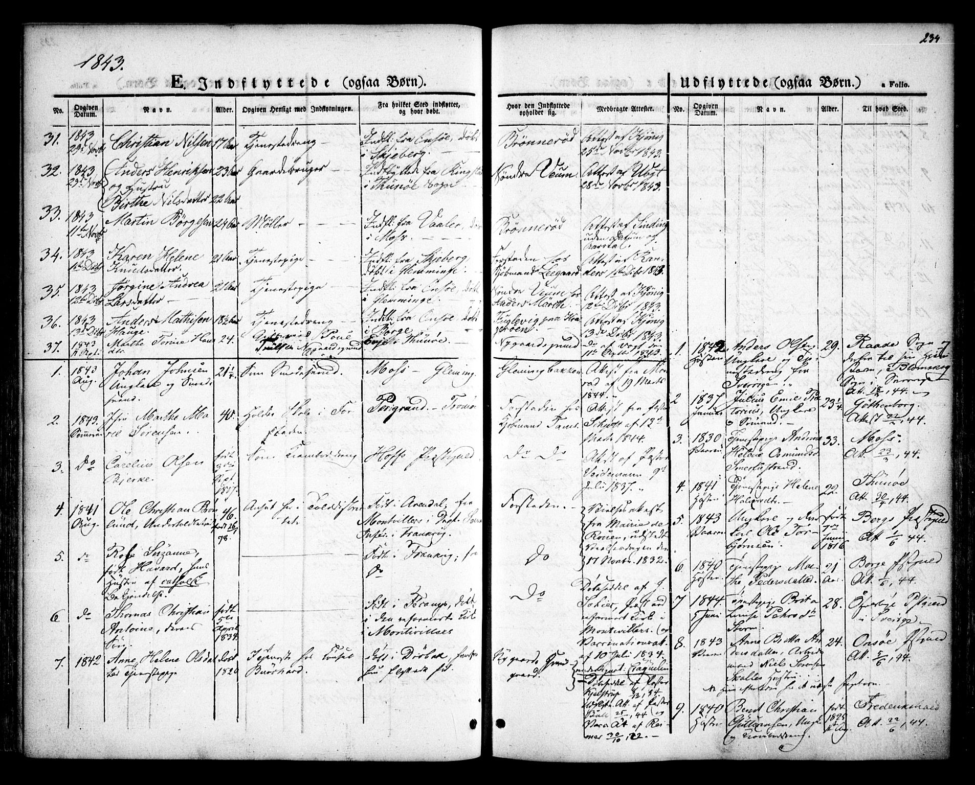 Glemmen prestekontor Kirkebøker, SAO/A-10908/F/Fa/L0005: Parish register (official) no. 5, 1838-1852, p. 234
