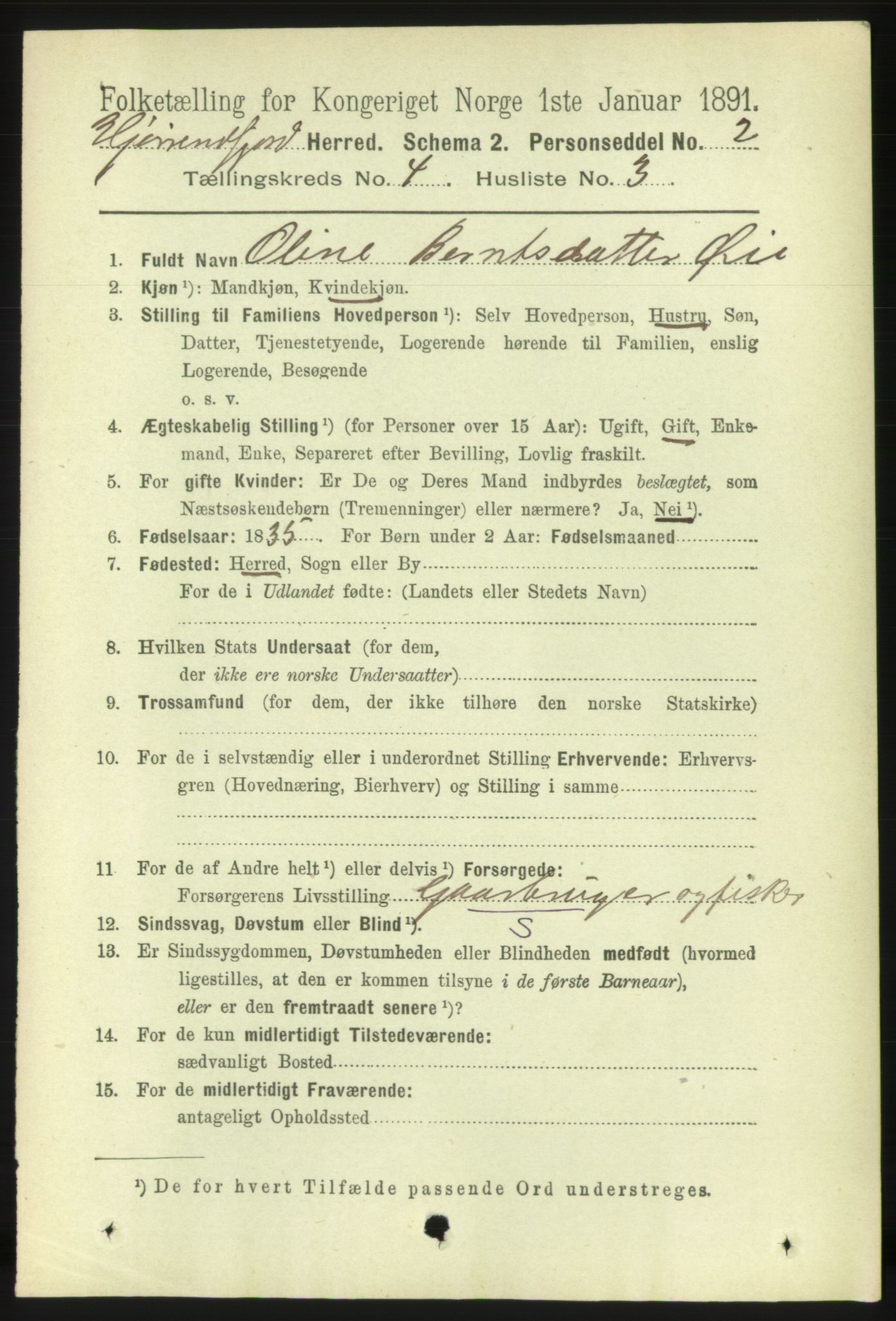 RA, 1891 census for 1522 Hjørundfjord, 1891, p. 687