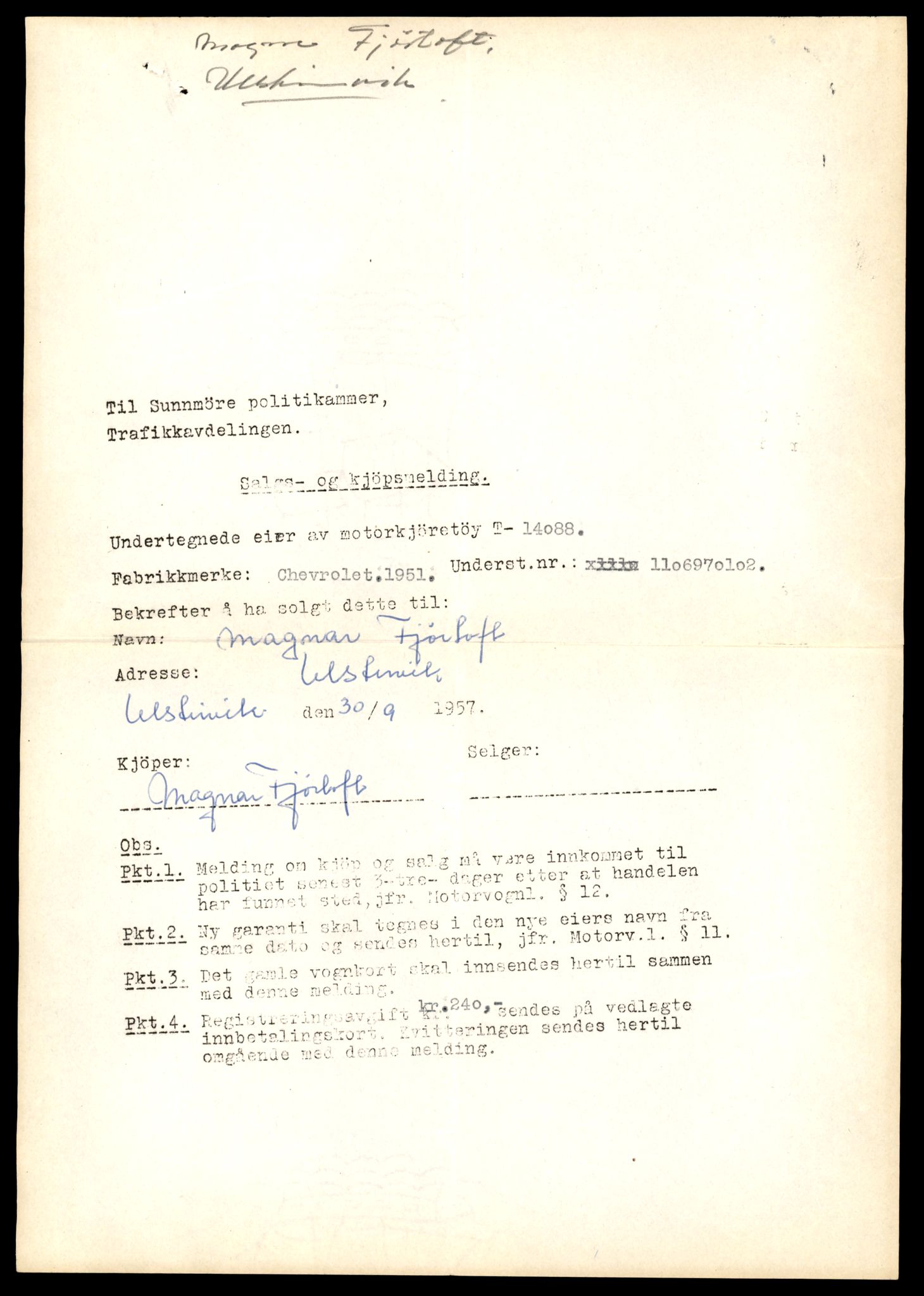 Møre og Romsdal vegkontor - Ålesund trafikkstasjon, AV/SAT-A-4099/F/Fe/L0043: Registreringskort for kjøretøy T 14080 - T 14204, 1927-1998, p. 209