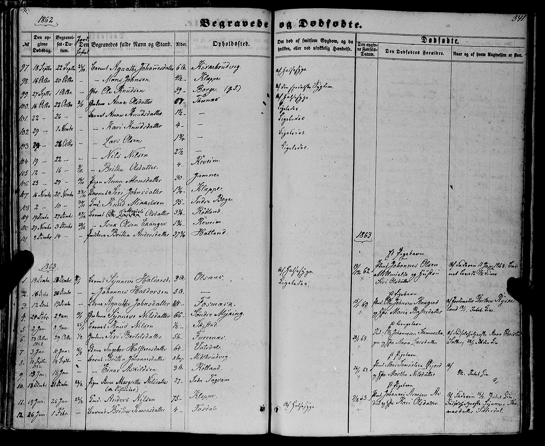 Haus sokneprestembete, SAB/A-75601/H/Haa: Parish register (official) no. A 17, 1858-1870, p. 341