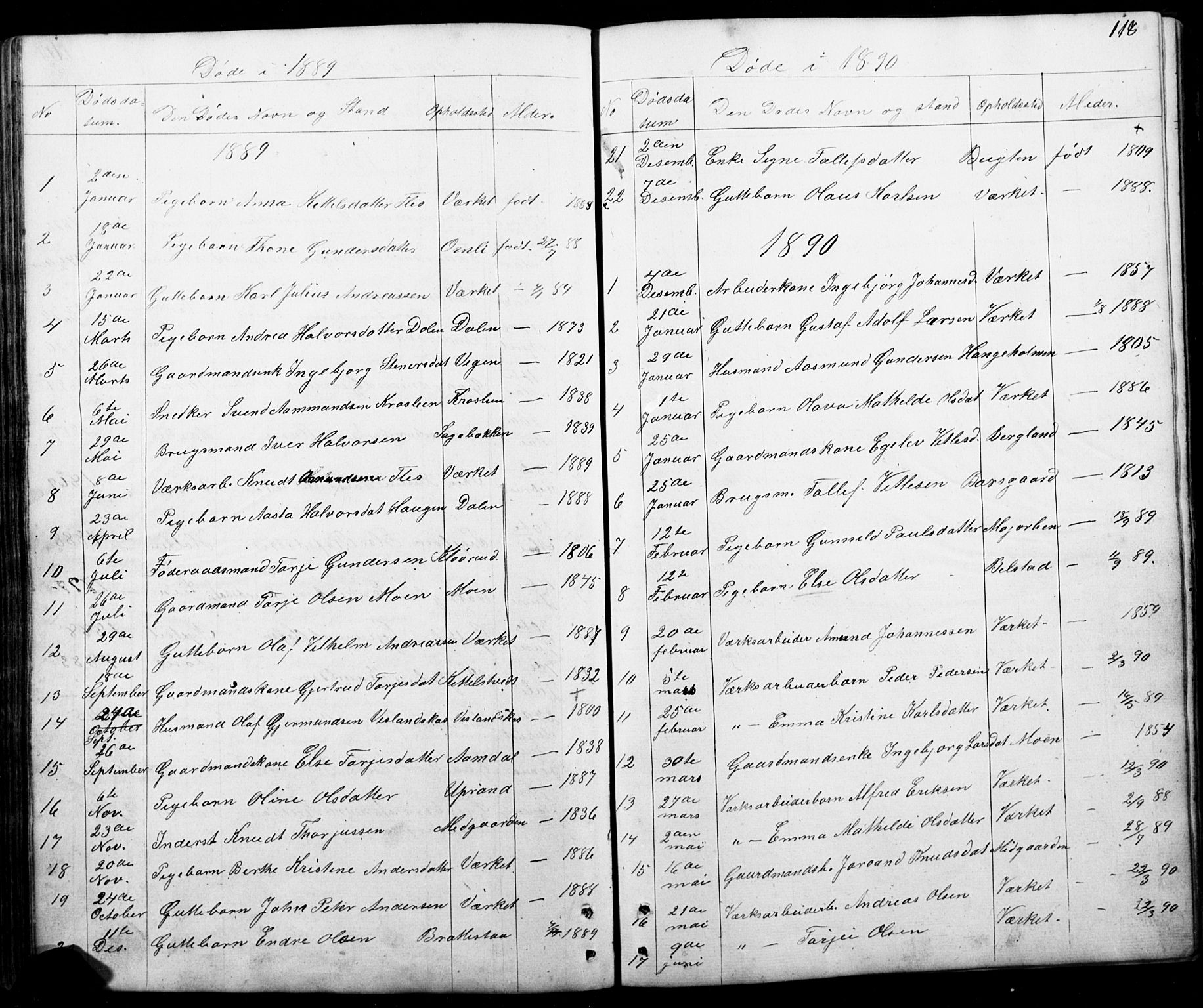 Mo kirkebøker, SAKO/A-286/G/Gb/L0002: Parish register (copy) no. II 2, 1851-1890, p. 118