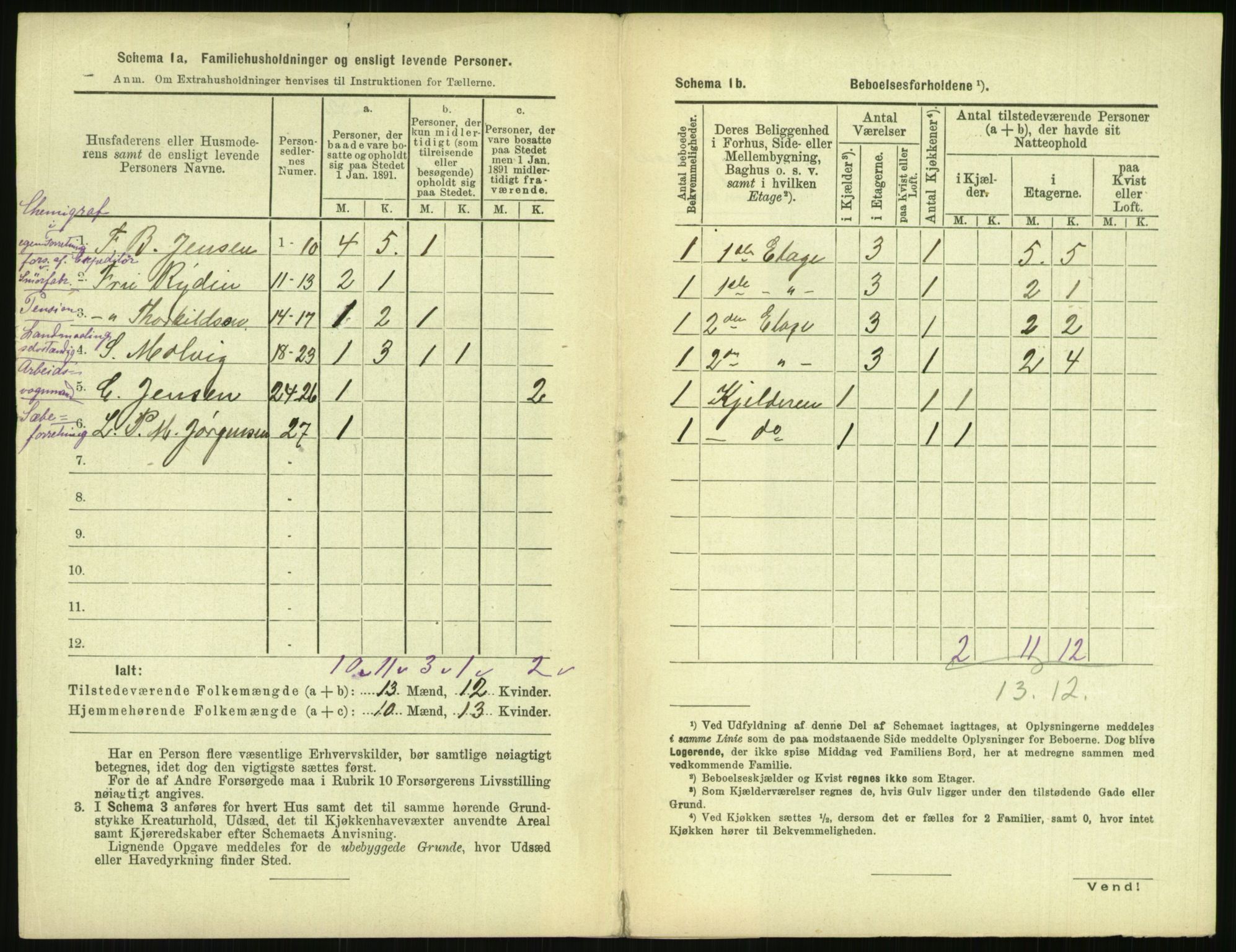 RA, 1891 census for 0301 Kristiania, 1891, p. 142826