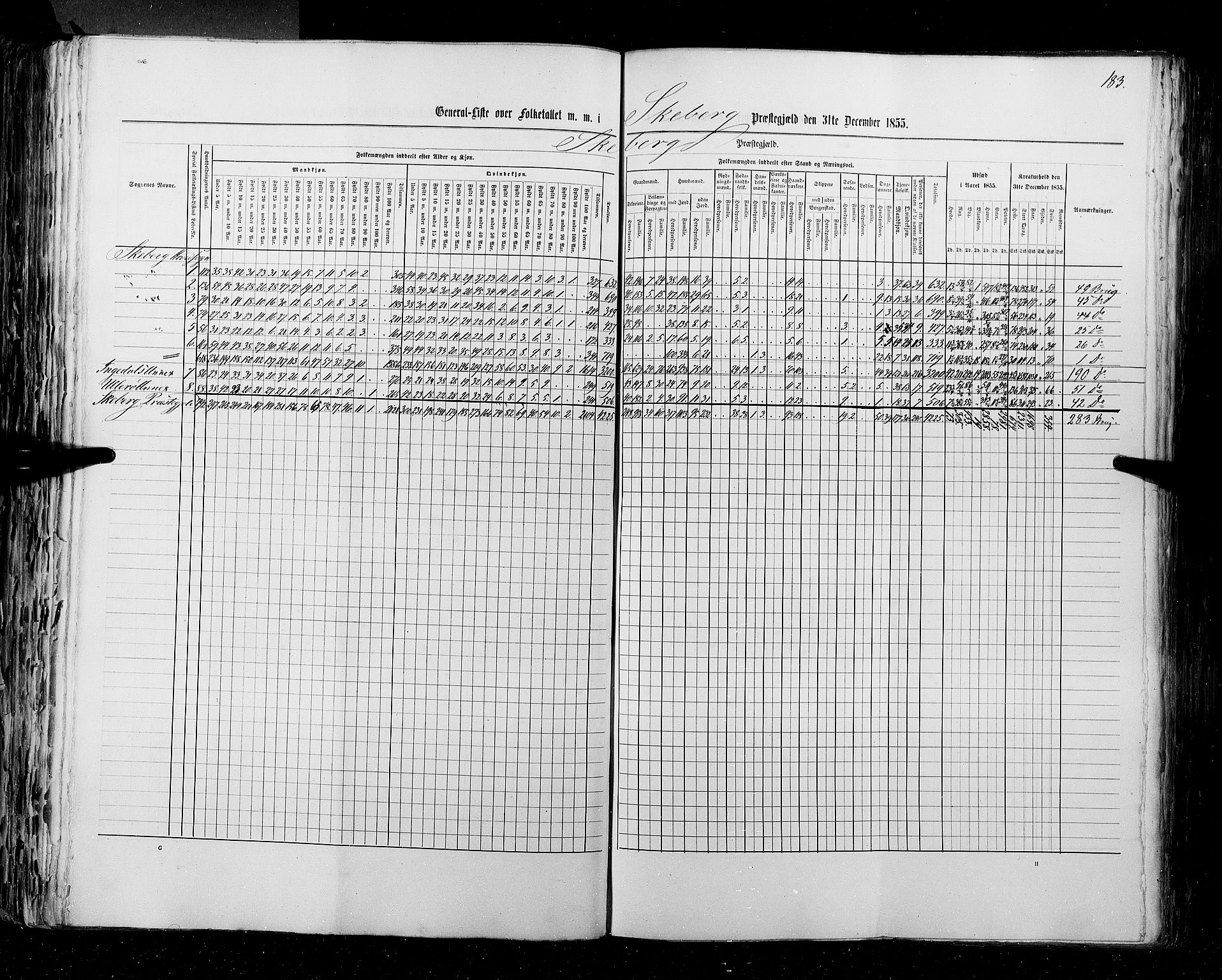 RA, Census 1855, vol. 1: Akershus amt, Smålenenes amt og Hedemarken amt, 1855, p. 183