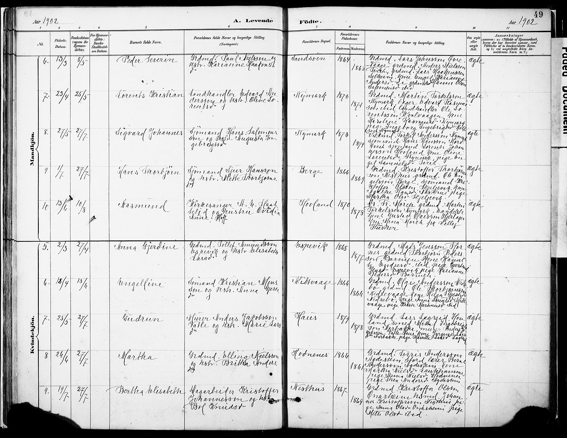 Tysnes sokneprestembete, SAB/A-78601/H/Haa: Parish register (official) no. C 1, 1887-1912, p. 49