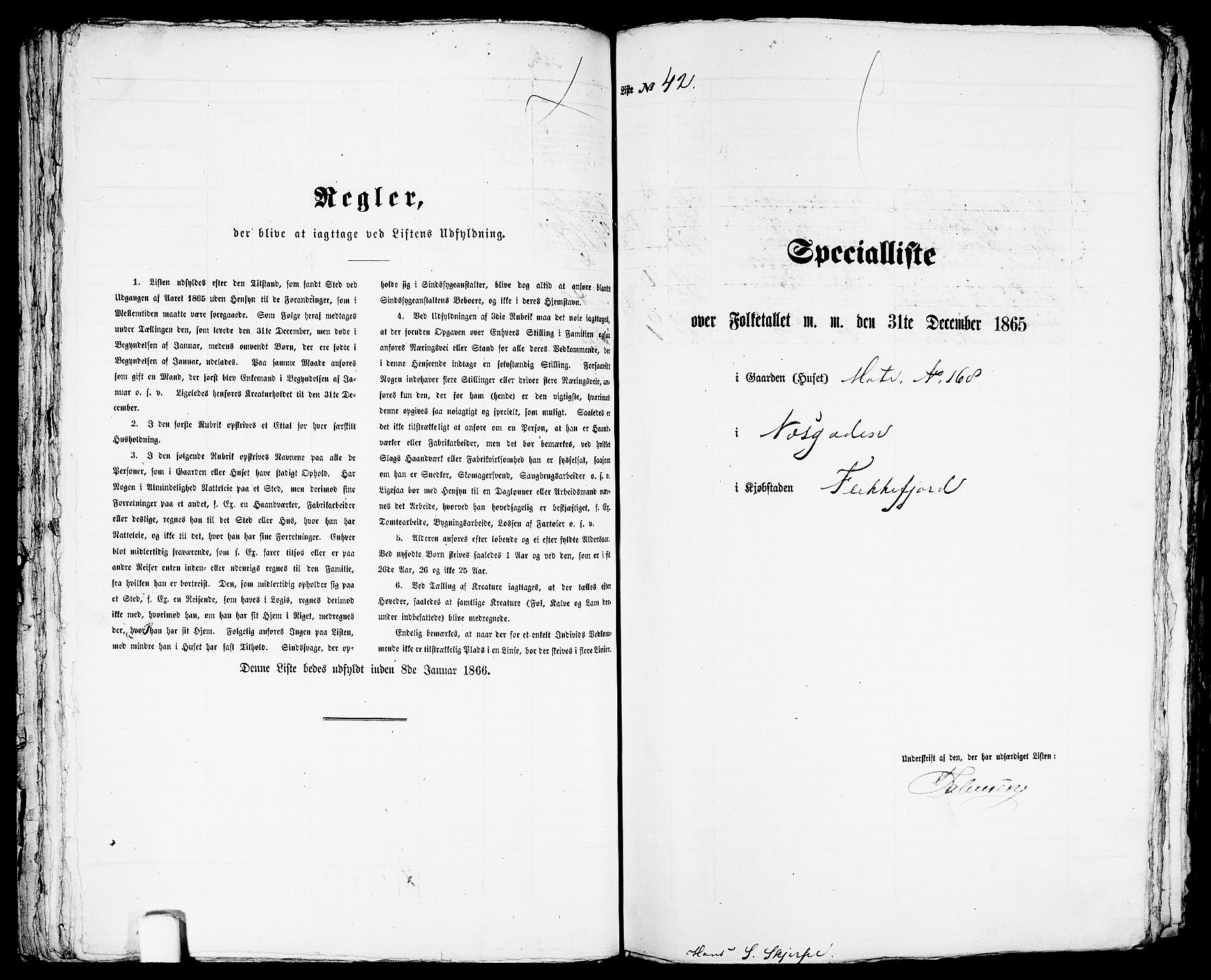 RA, 1865 census for Flekkefjord/Flekkefjord, 1865, p. 90