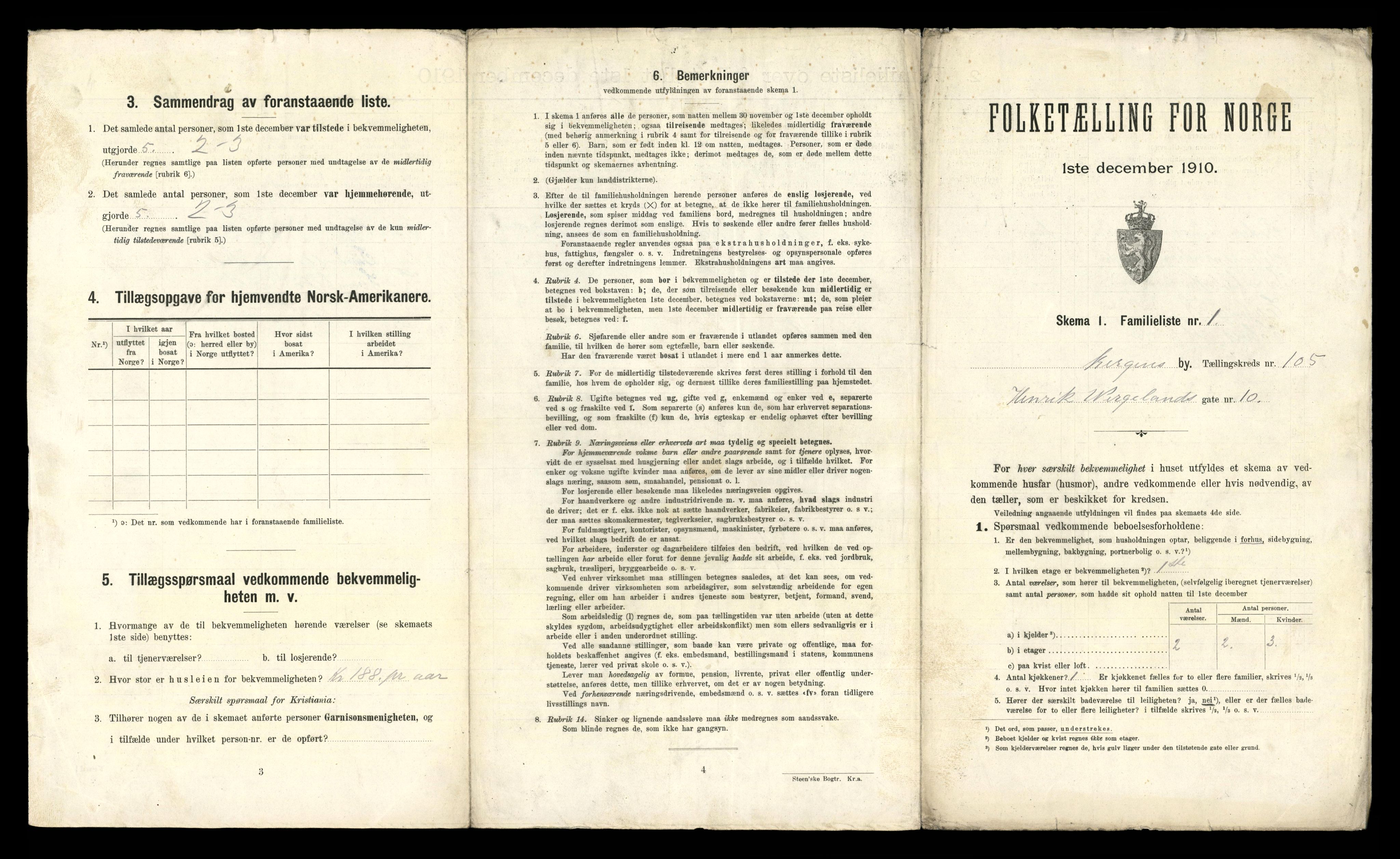 RA, 1910 census for Bergen, 1910, p. 36427