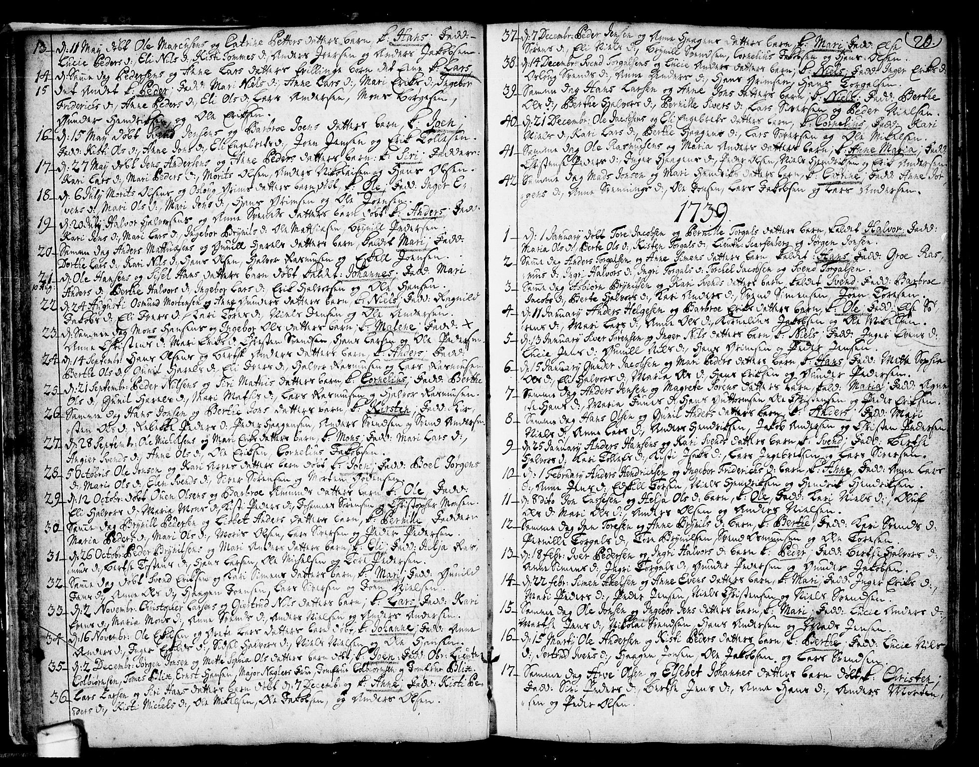 Idd prestekontor Kirkebøker, SAO/A-10911/F/Fa/L0001: Parish register (official) no. I 1, 1720-1769, p. 20