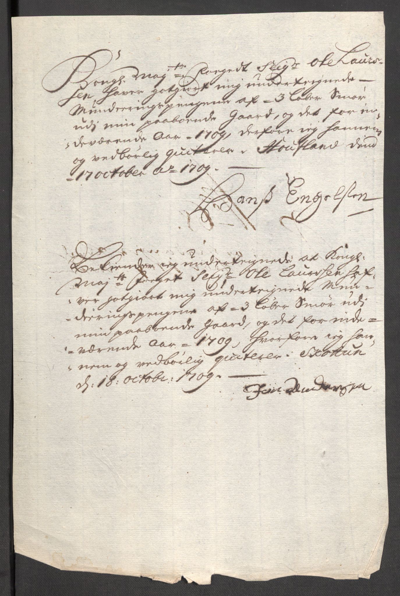 Rentekammeret inntil 1814, Reviderte regnskaper, Fogderegnskap, AV/RA-EA-4092/R48/L2986: Fogderegnskap Sunnhordland og Hardanger, 1709-1710, p. 294