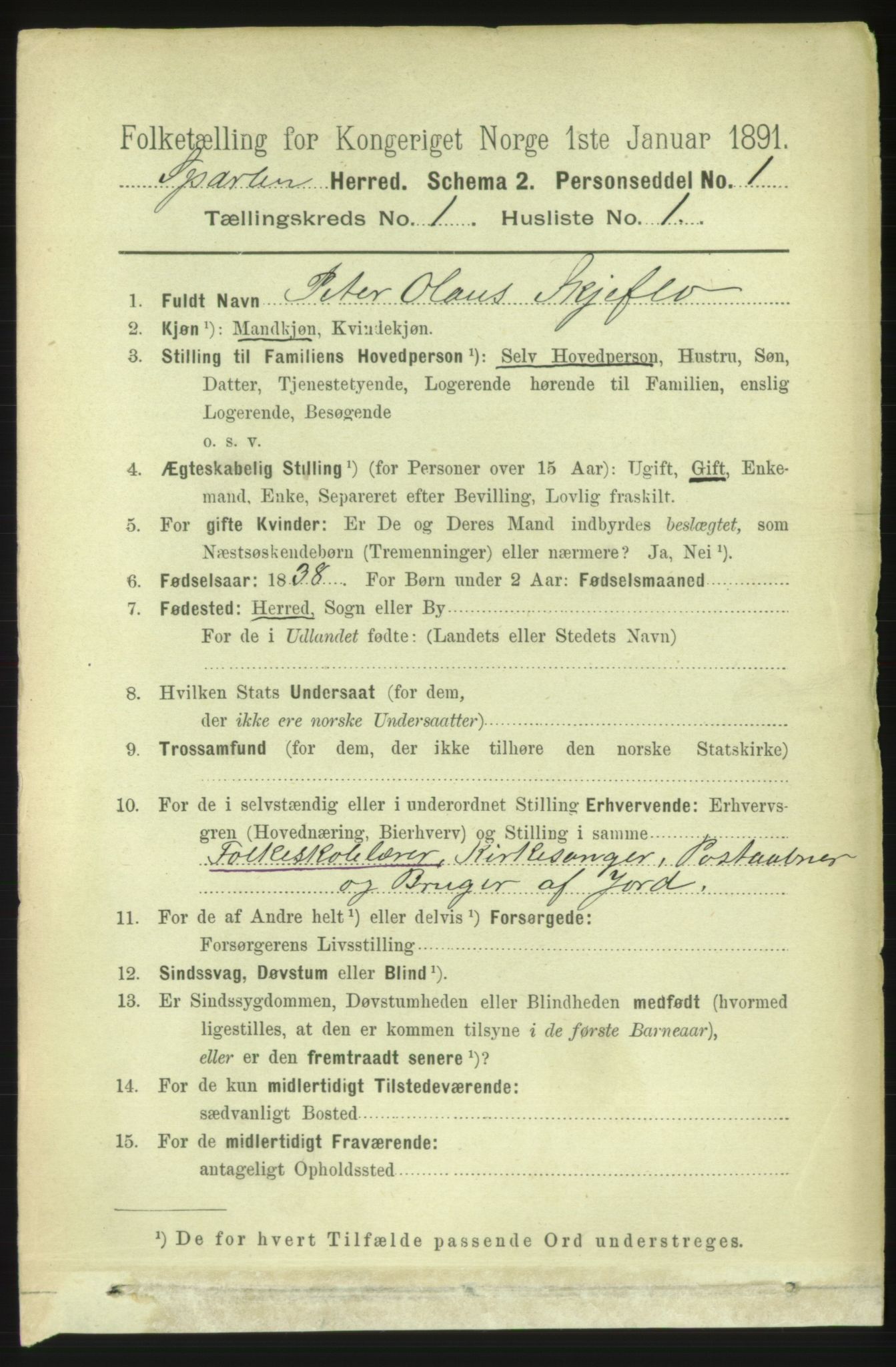 RA, 1891 census for 1731 Sparbu, 1891, p. 118