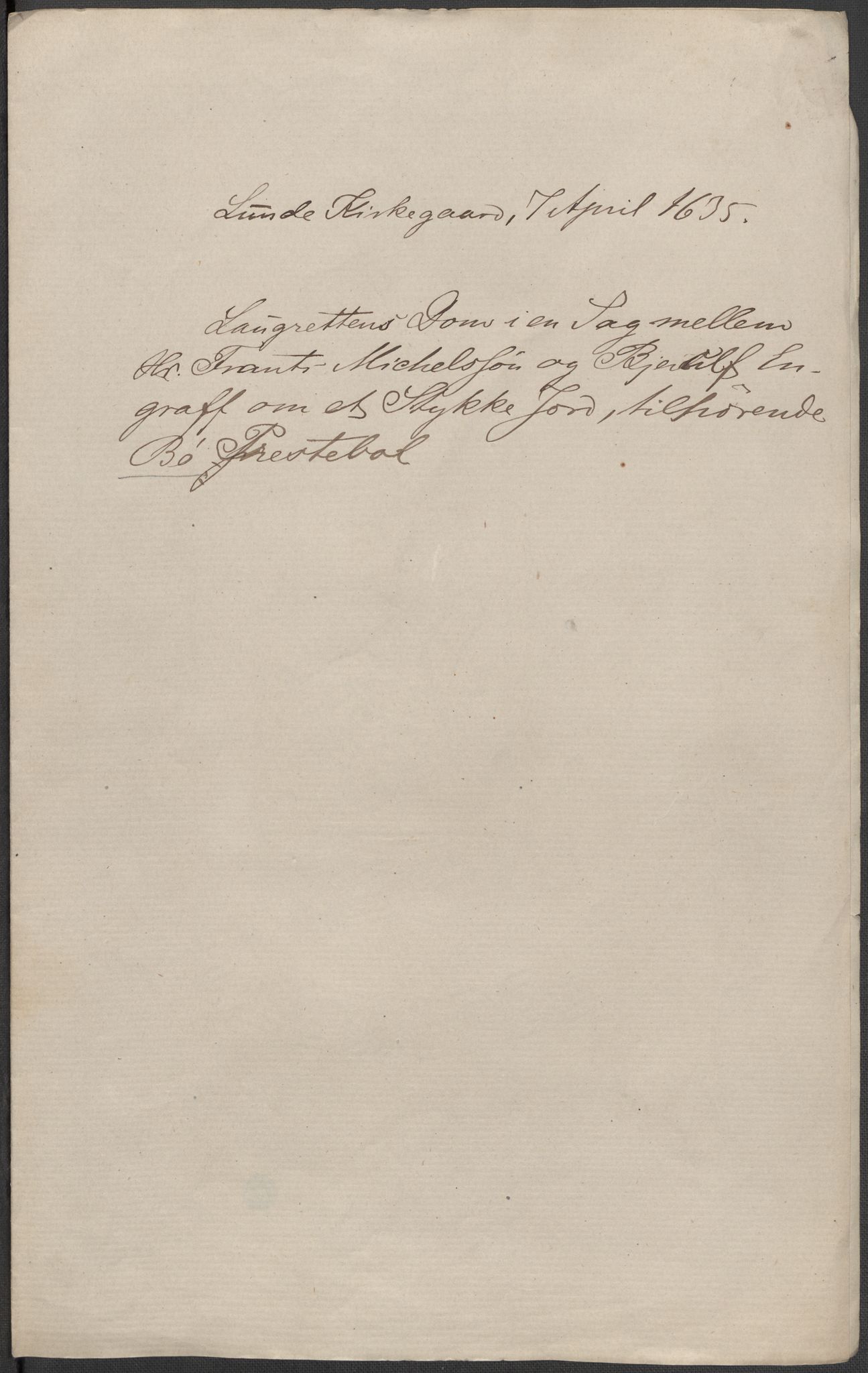 Riksarkivets diplomsamling, AV/RA-EA-5965/F15/L0027: Prestearkiv - Telemark, 1587-1738, p. 43