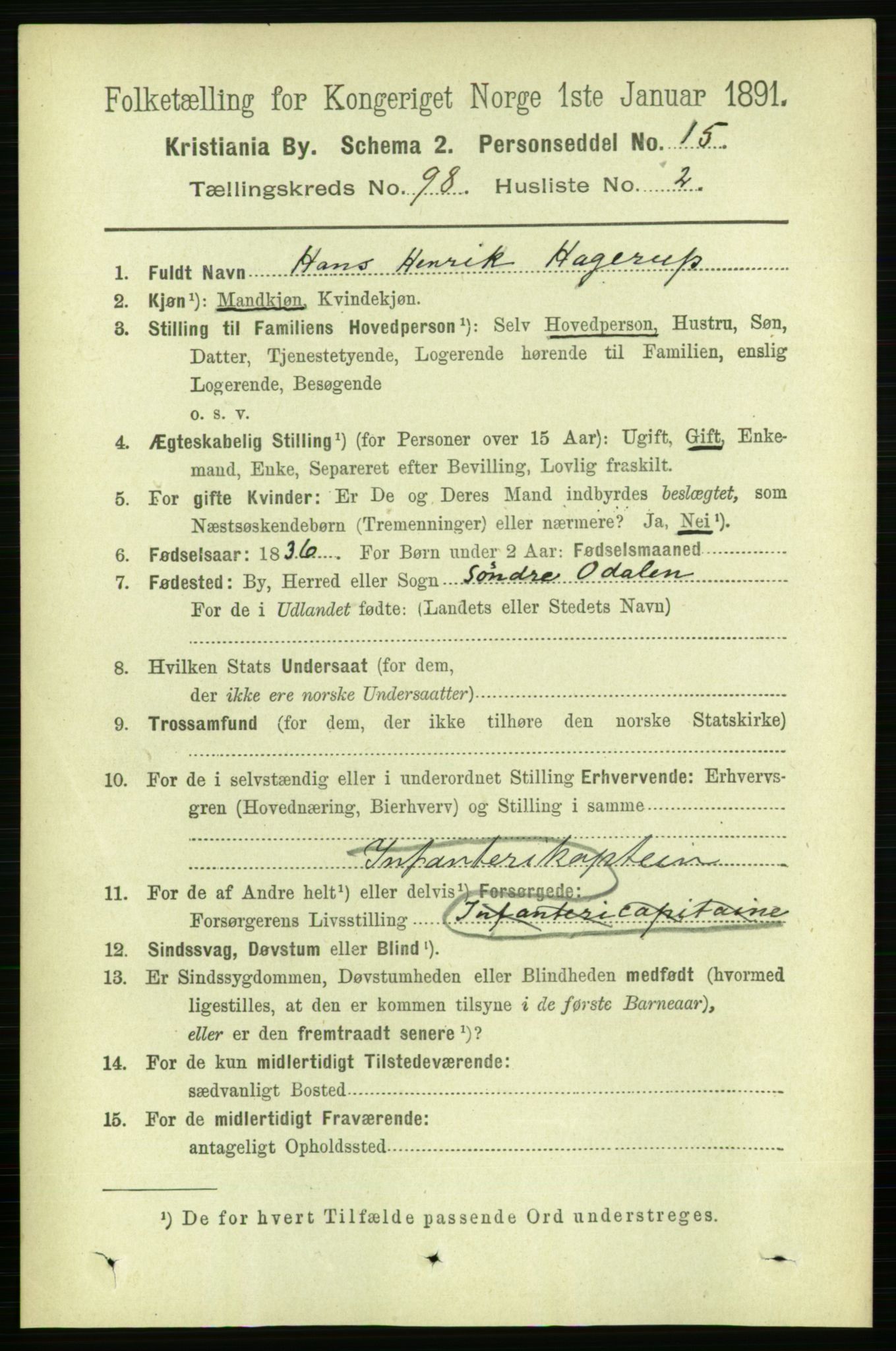 RA, 1891 census for 0301 Kristiania, 1891, p. 47748