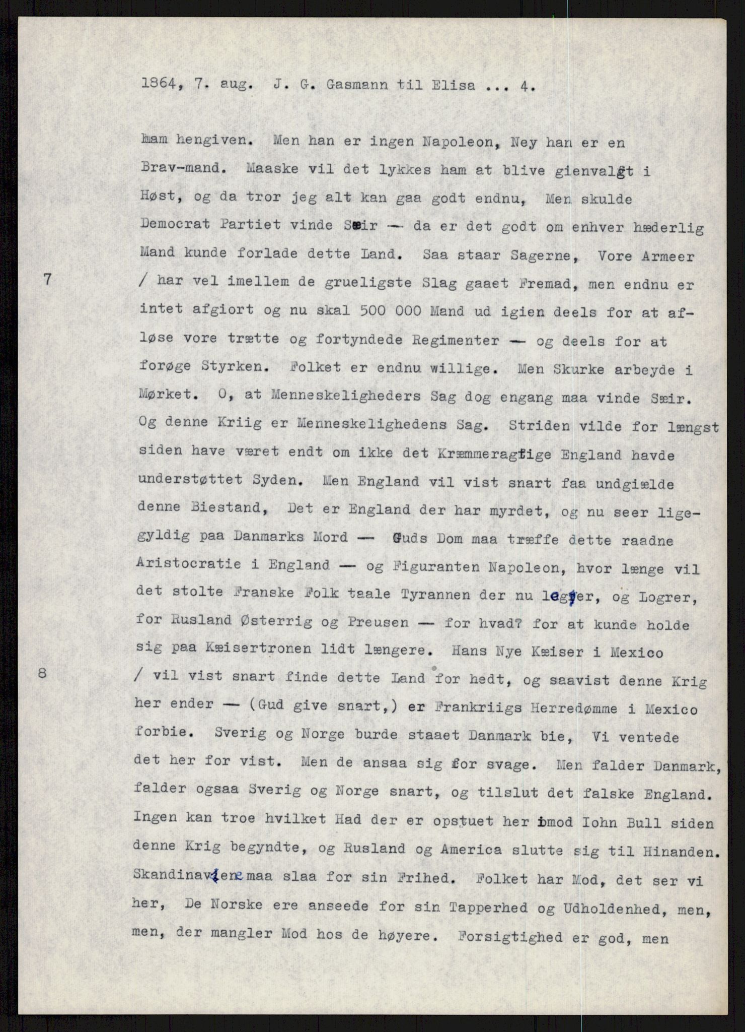 Samlinger til kildeutgivelse, Amerikabrevene, AV/RA-EA-4057/F/L0024: Innlån fra Telemark: Gunleiksrud - Willard, 1838-1914, p. 87