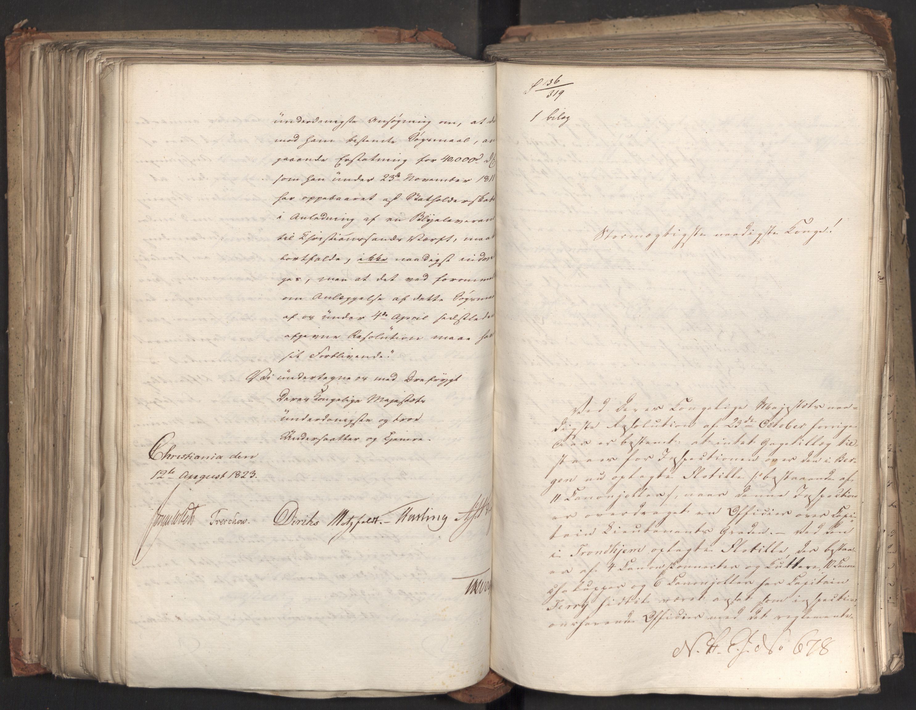 Statsrådsavdelingen i Stockholm, AV/RA-S-1003/D/Da/L0035: Regjeringsinnstillinger nr. 541-840, 1823, p. 362