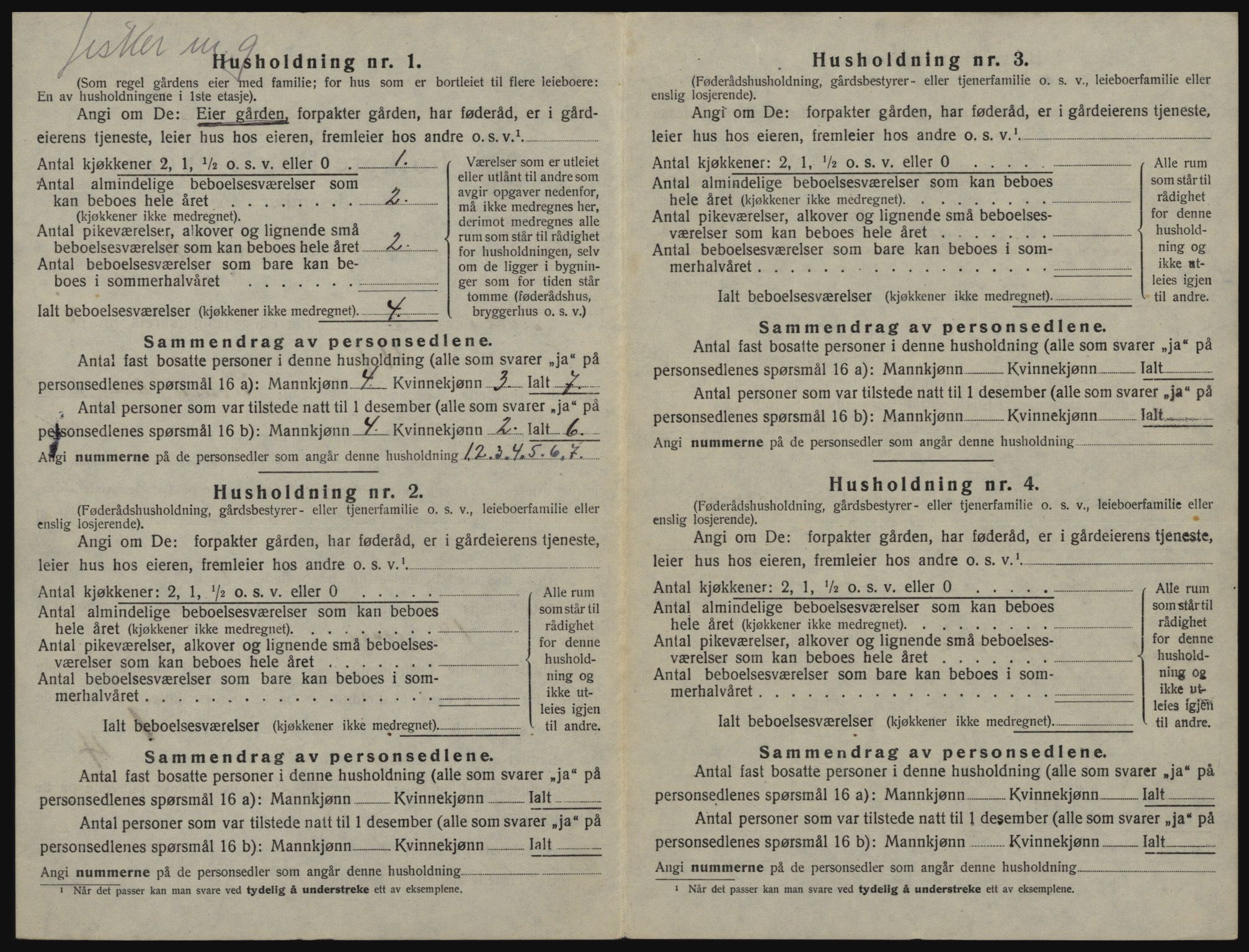 SATØ, 1920 census for , 1920, p. 459