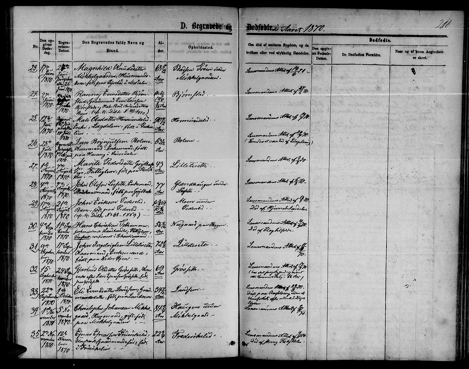 Ministerialprotokoller, klokkerbøker og fødselsregistre - Møre og Romsdal, AV/SAT-A-1454/598/L1076: Parish register (copy) no. 598C01, 1867-1878, p. 210