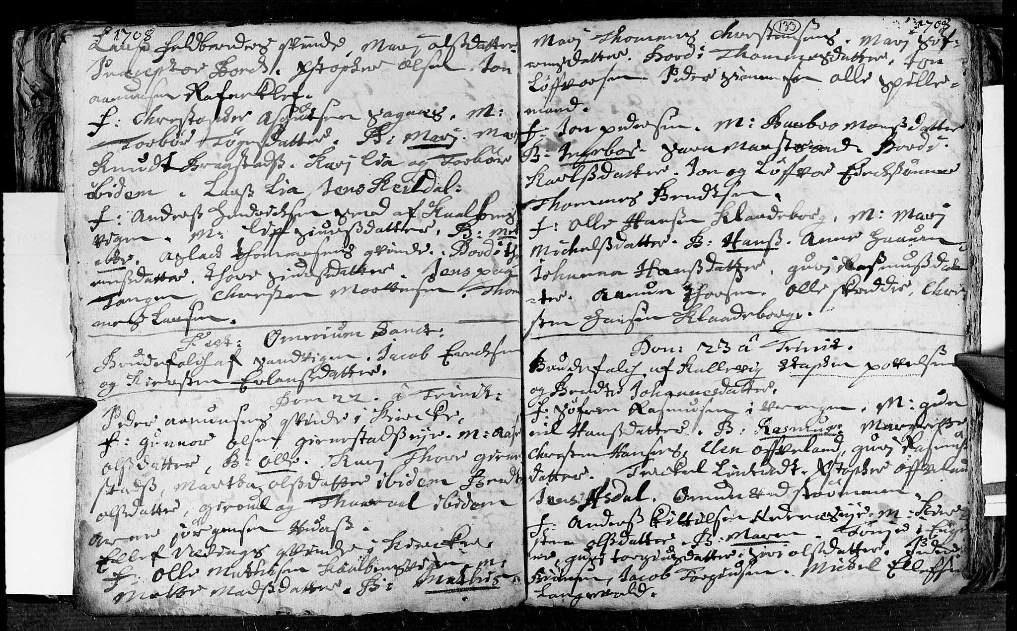 Øyestad sokneprestkontor, AV/SAK-1111-0049/F/Fa/L0002: Parish register (official) no. A 2, 1692-1722, p. 133