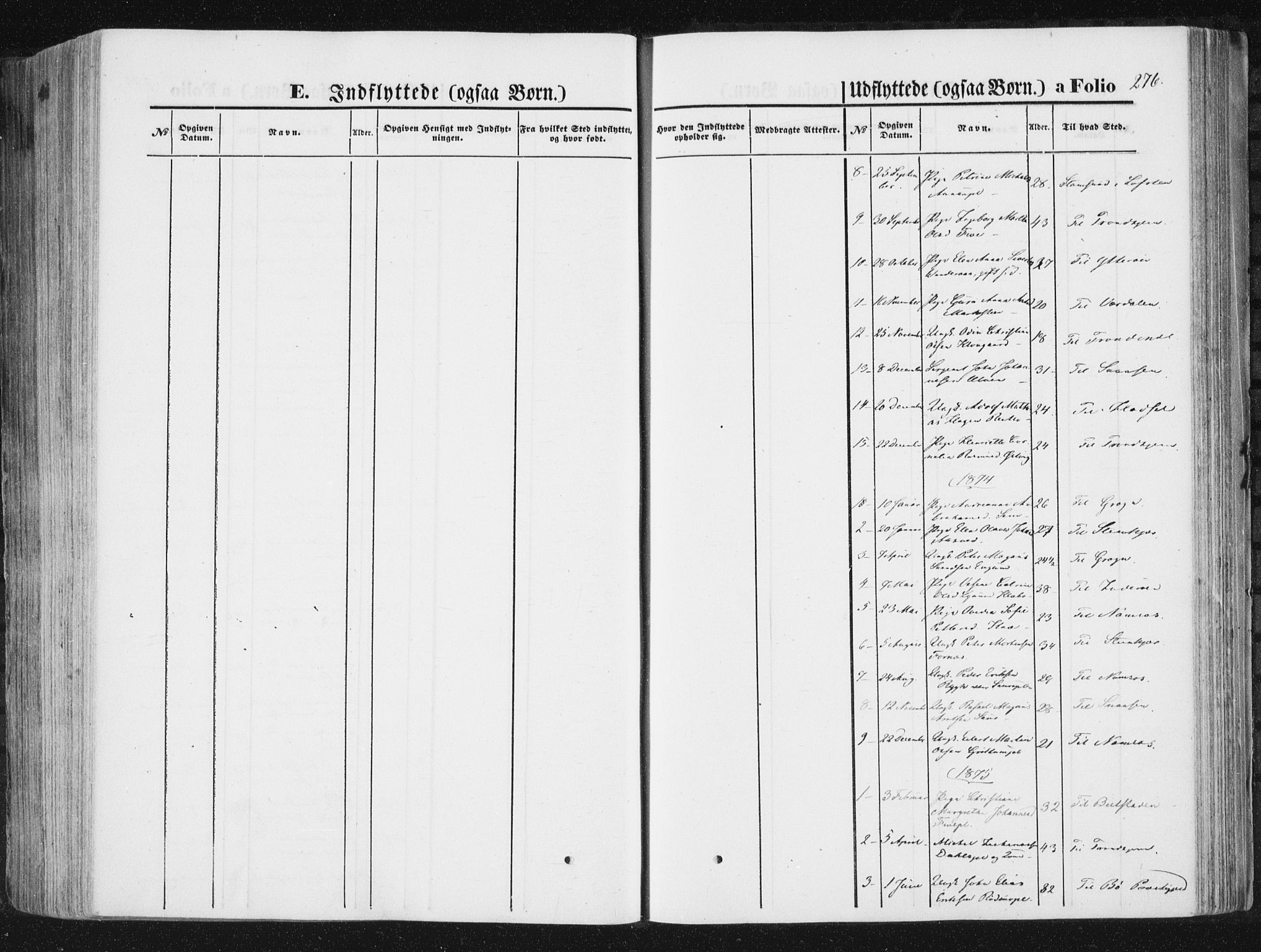 Ministerialprotokoller, klokkerbøker og fødselsregistre - Nord-Trøndelag, SAT/A-1458/746/L0447: Parish register (official) no. 746A06, 1860-1877, p. 276
