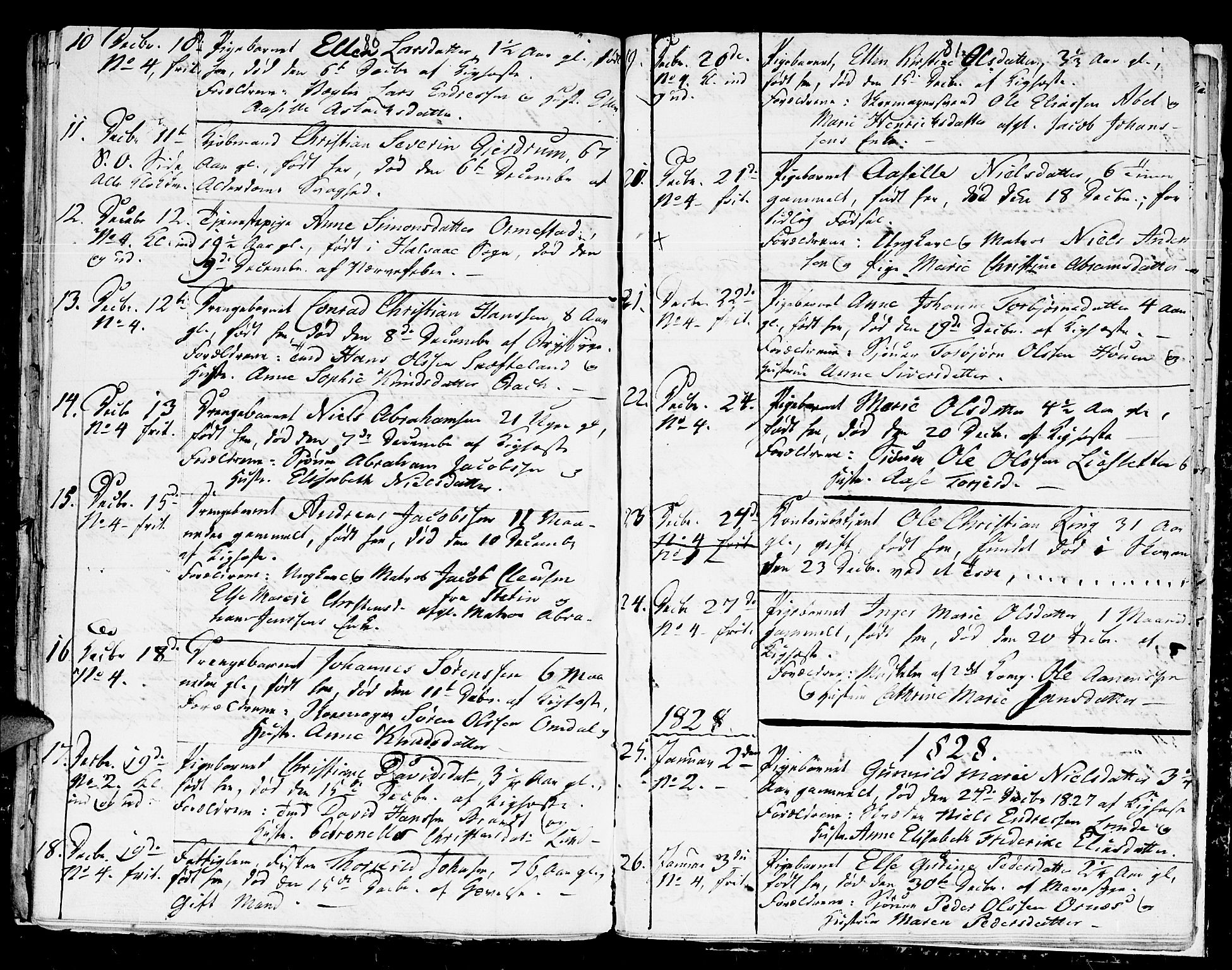 Kristiansand domprosti, SAK/1112-0006/F/Fb/L0005: Parish register (copy) no. B 5, 1827-1828, p. 80-81