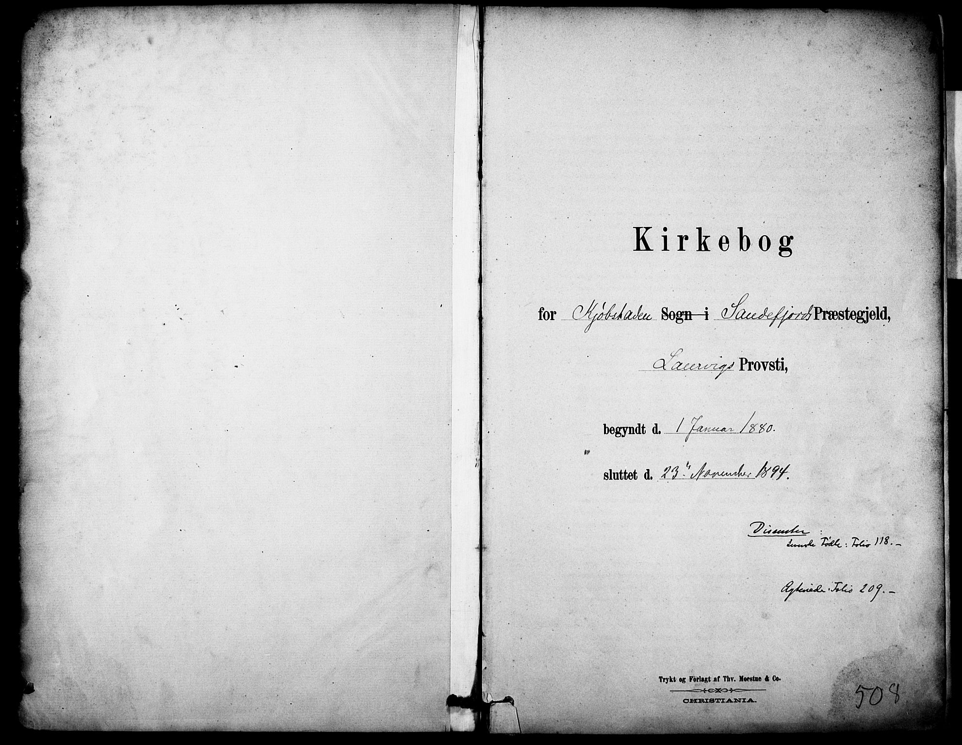 Sandefjord kirkebøker, SAKO/A-315/F/Fa/L0002: Parish register (official) no. 2, 1880-1894